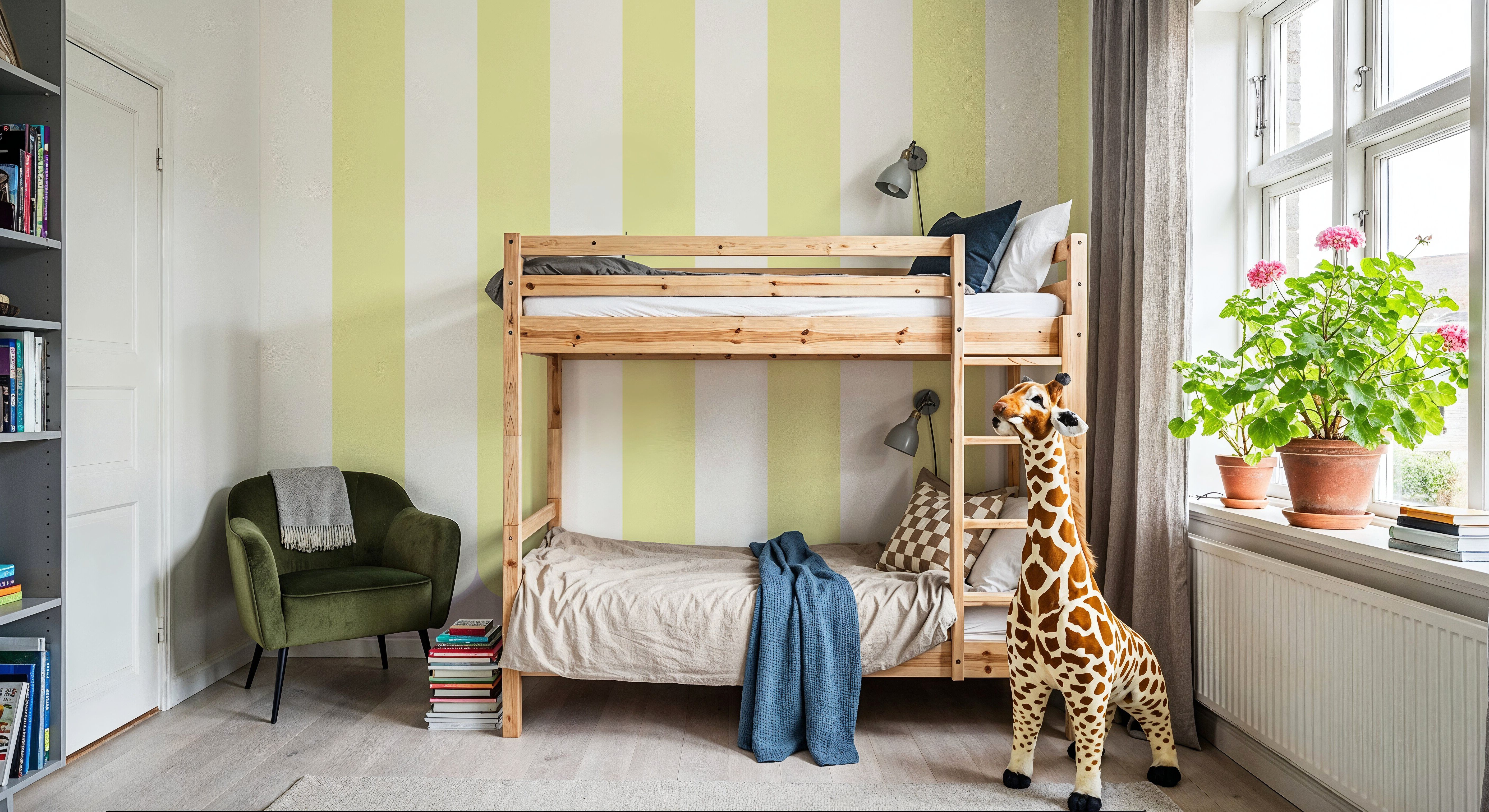 Scalloped Circus Stripes, Yellow