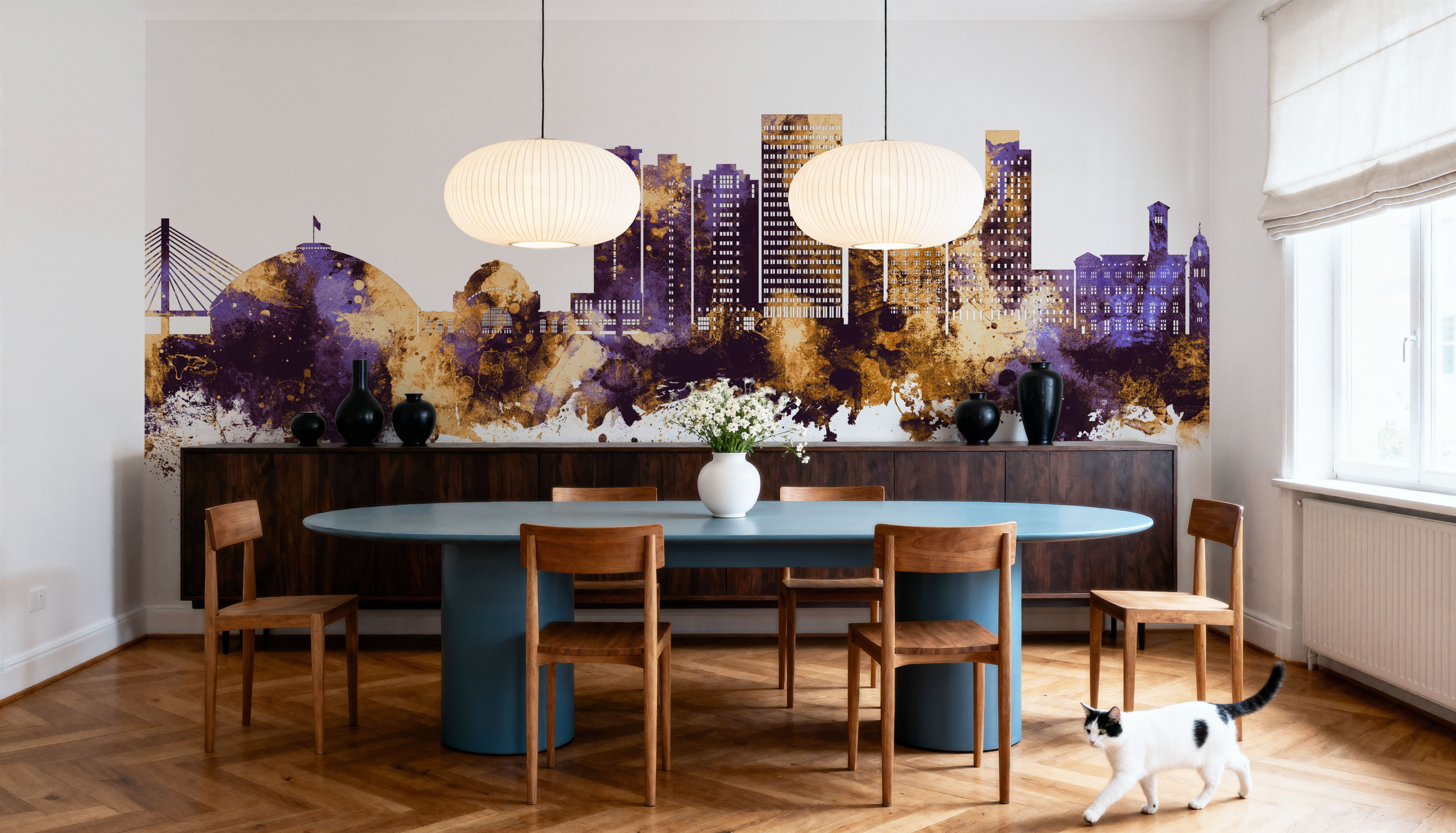 Tacoma Washington Skyline Purple & Gold