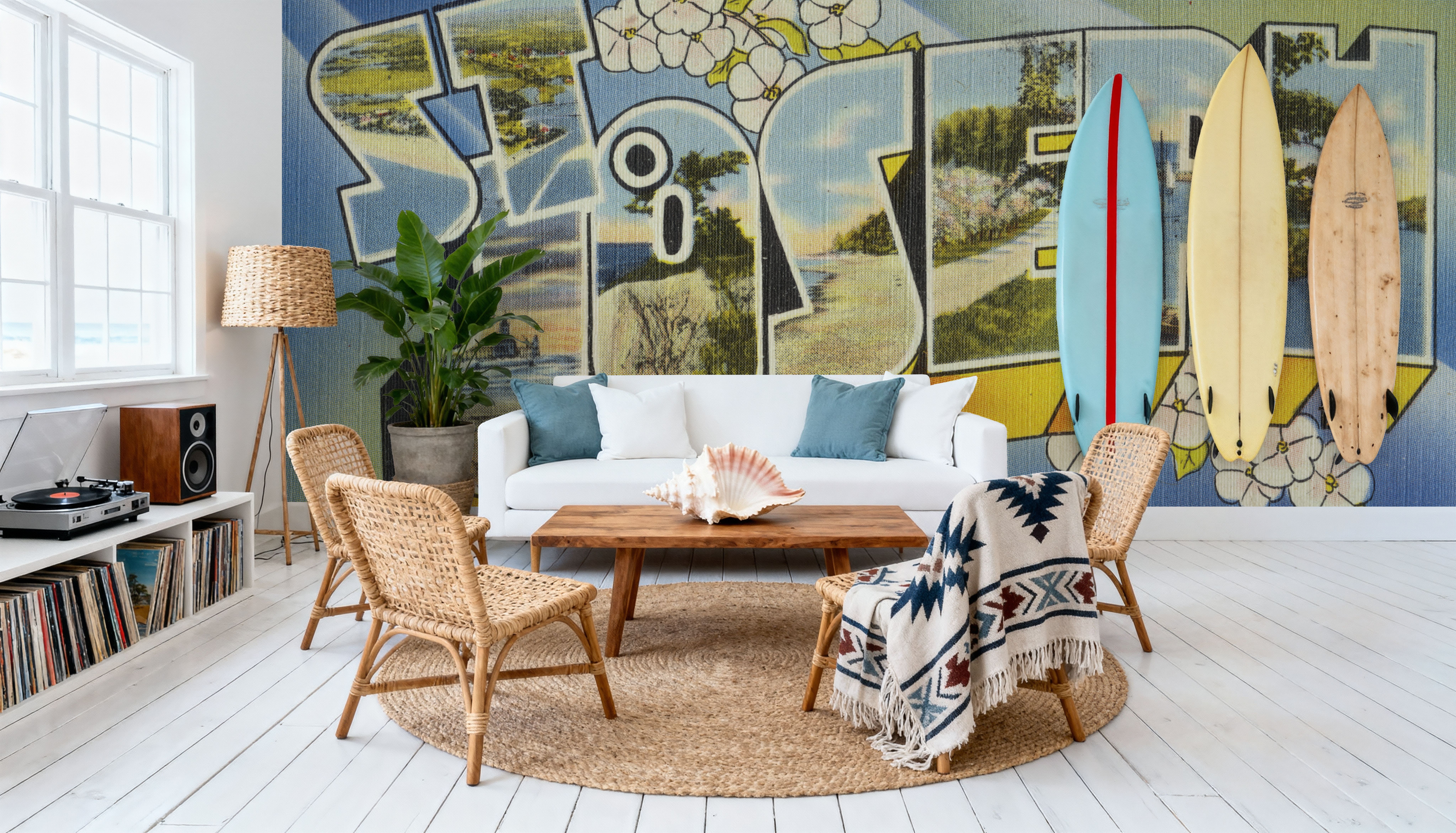 Greetings from St Joseph - Screenprint Postcard, Wallpaper