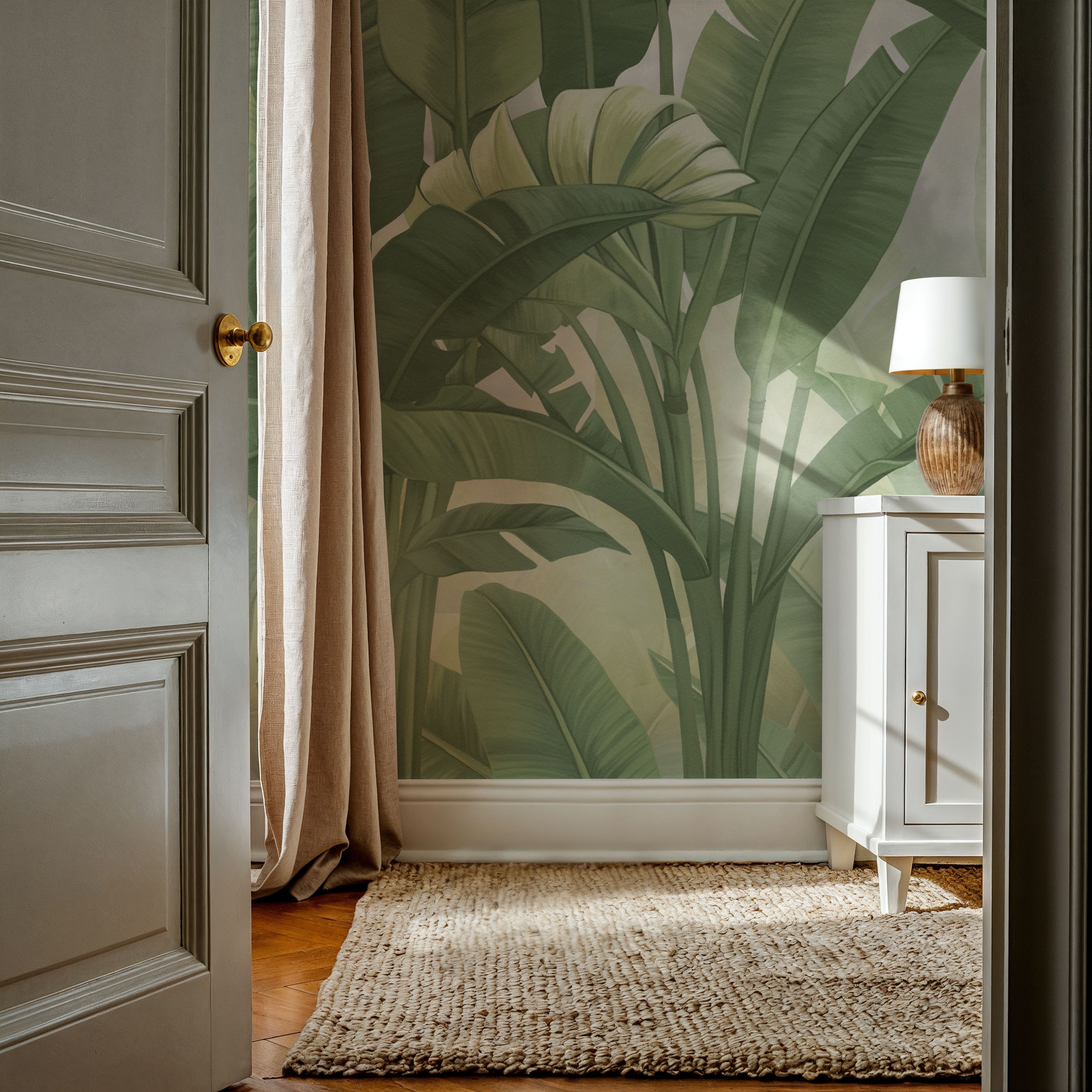 Banana Palms, Muted Green