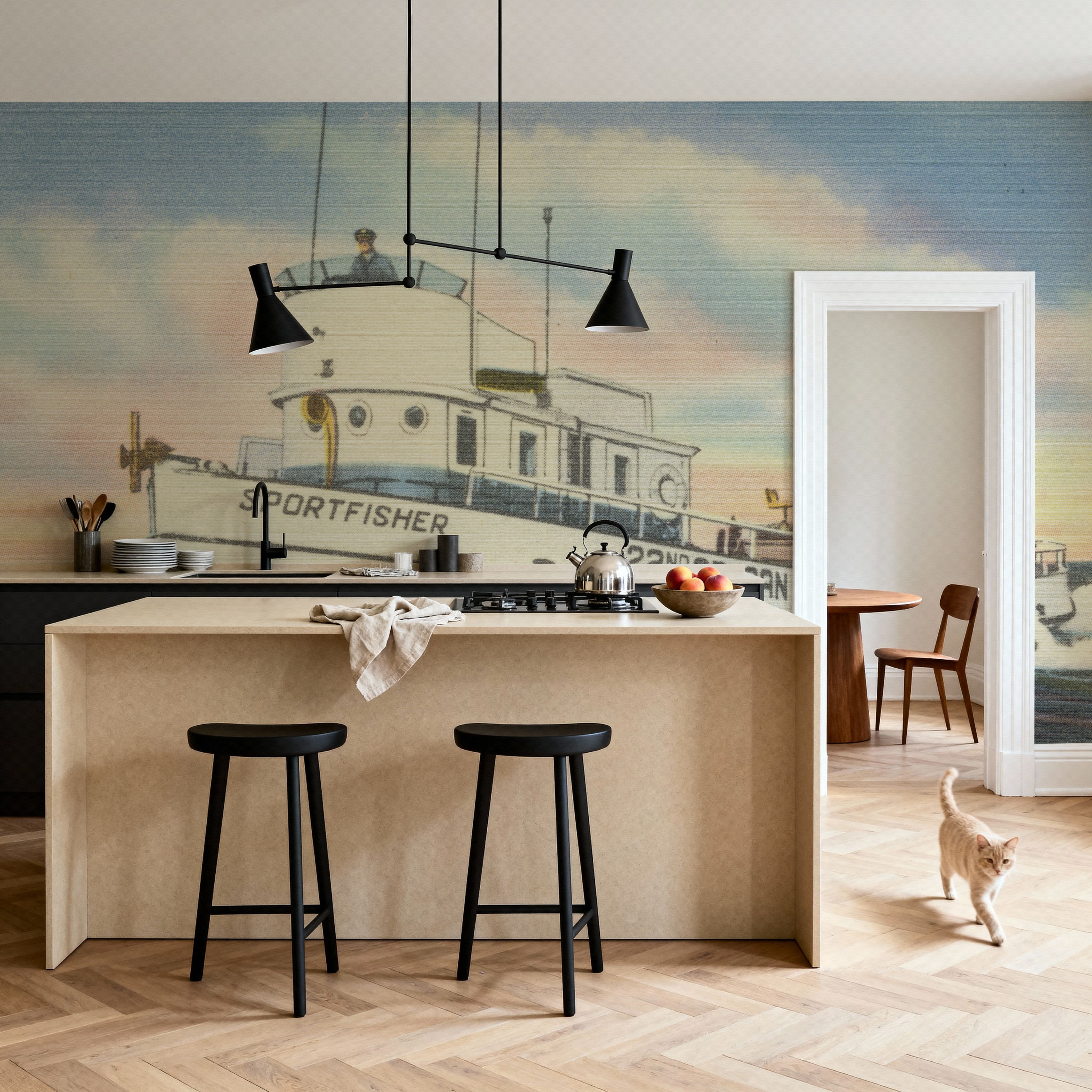 Greetings from Sportfisher - Screenprint Postcard