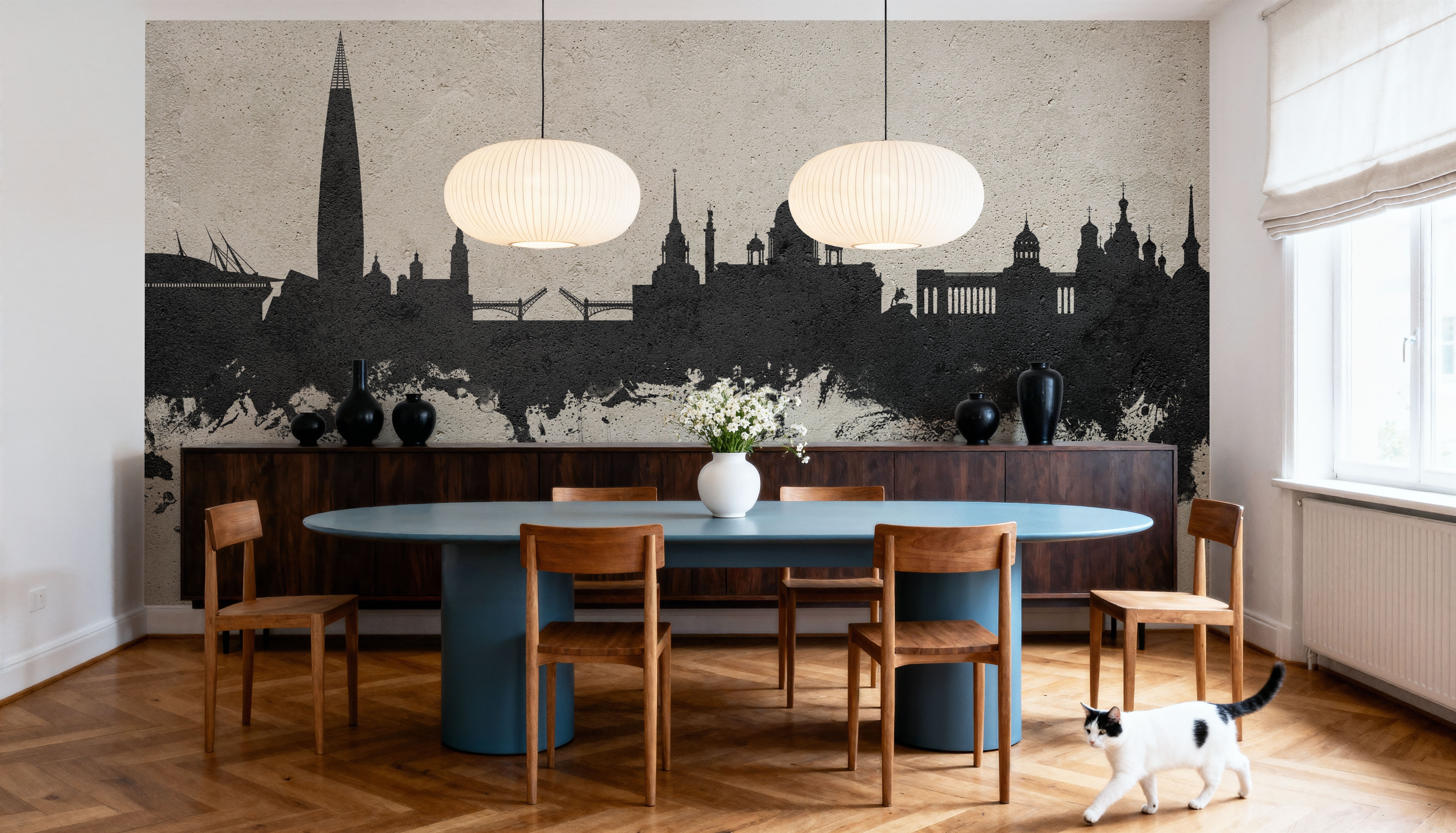 St Petersbug Russia Skyline Concrete, Carte da parati