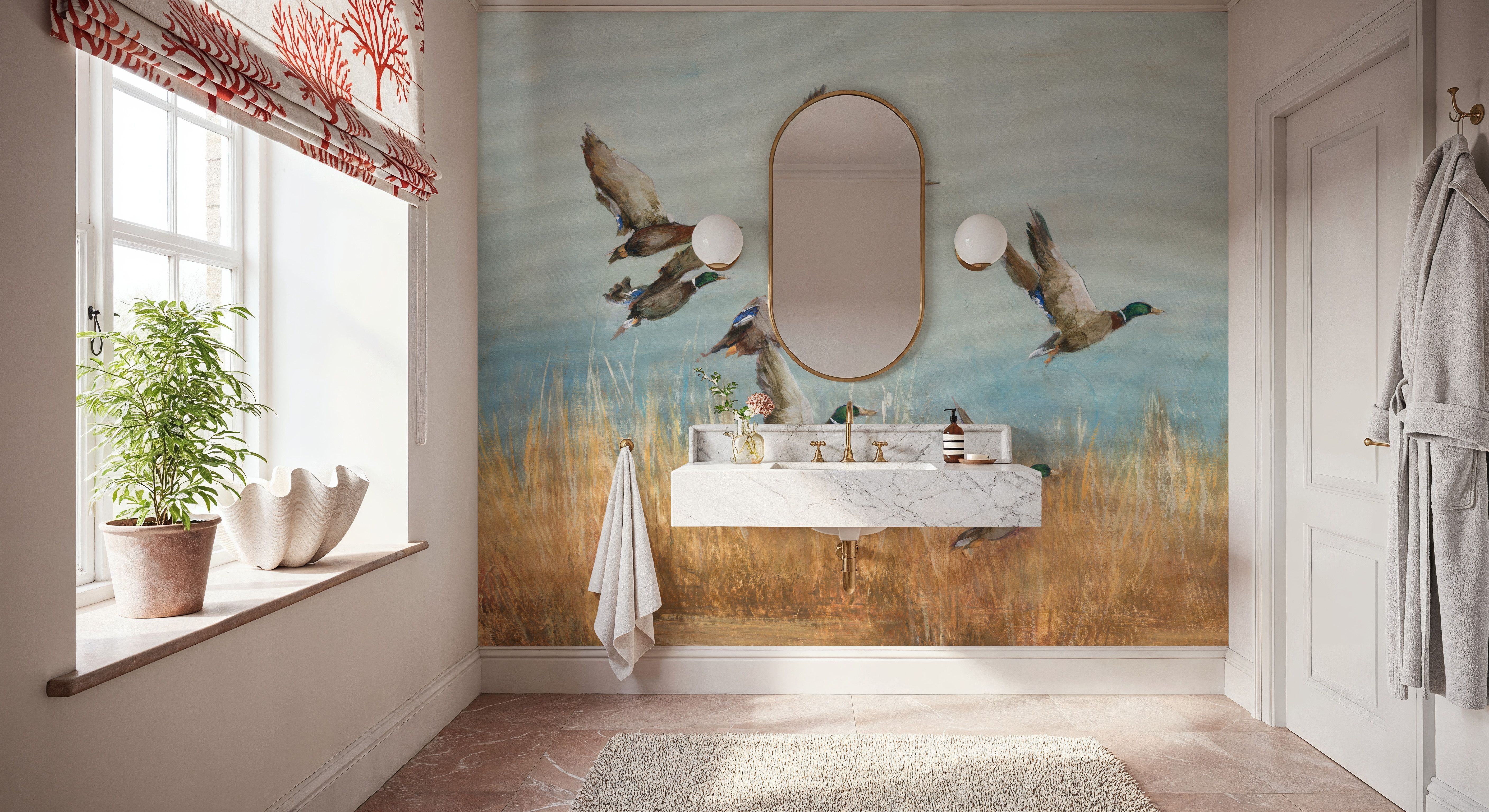 Autumn Flock, Wallpaper