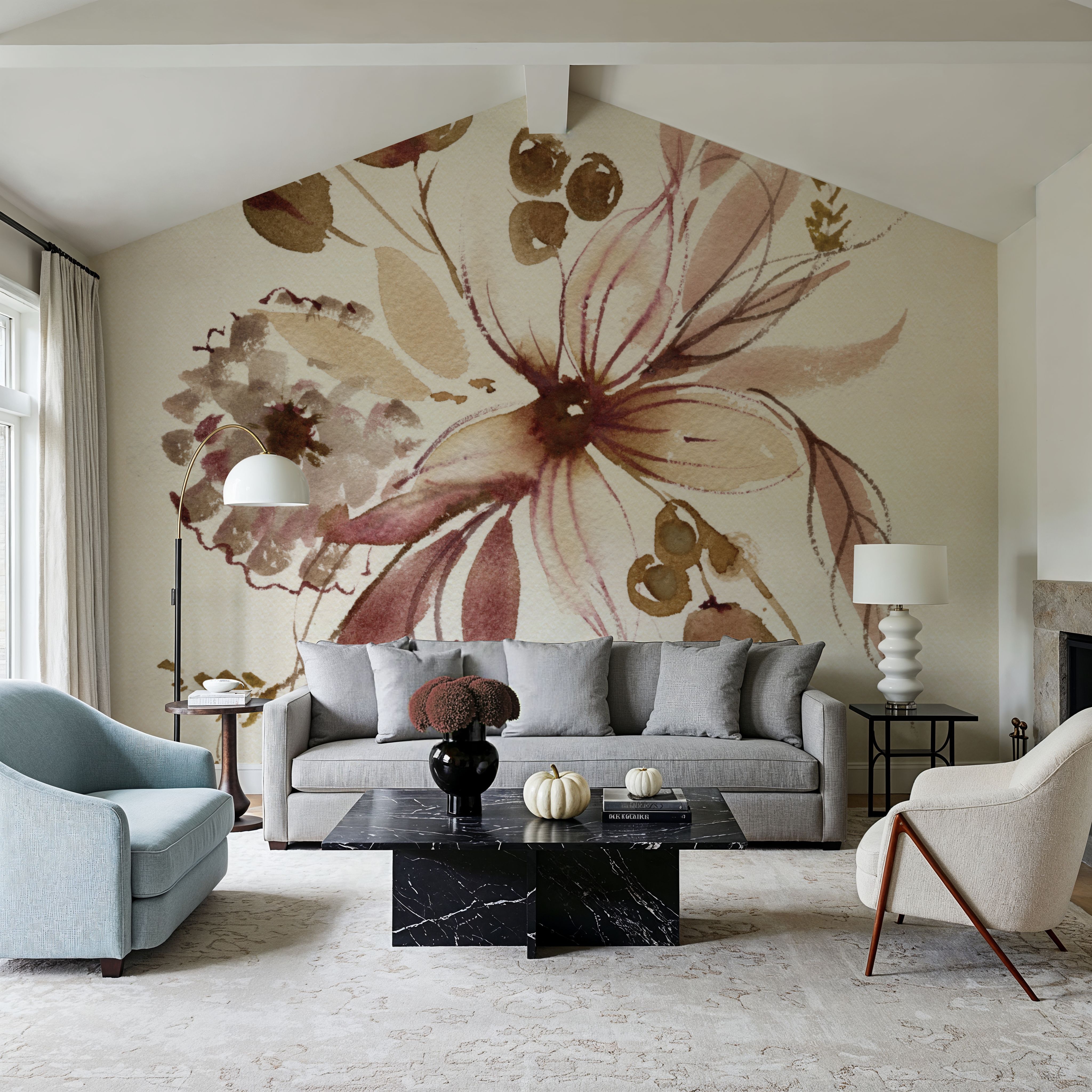 Sepia Floral