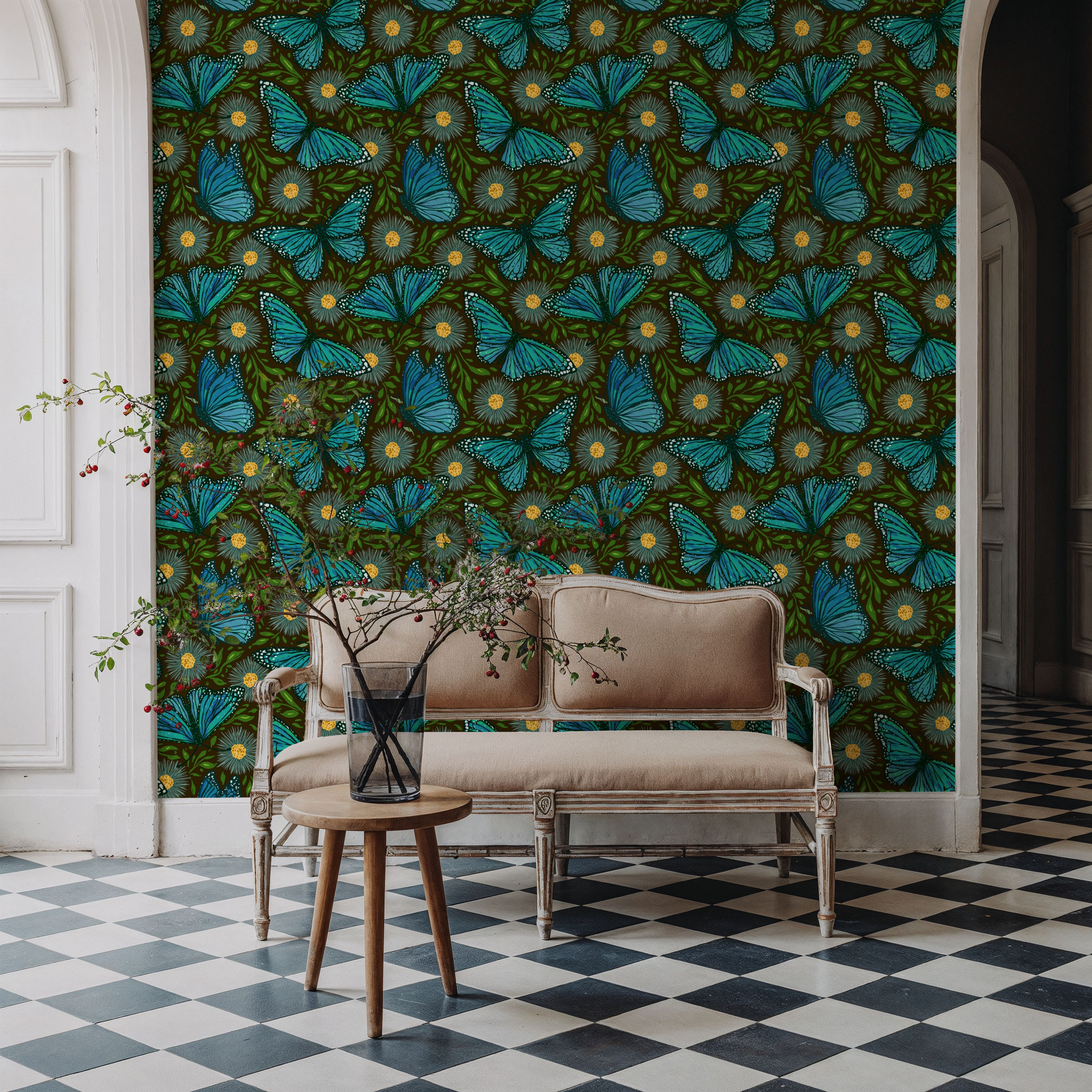 Papillion II, Aqua on Mud