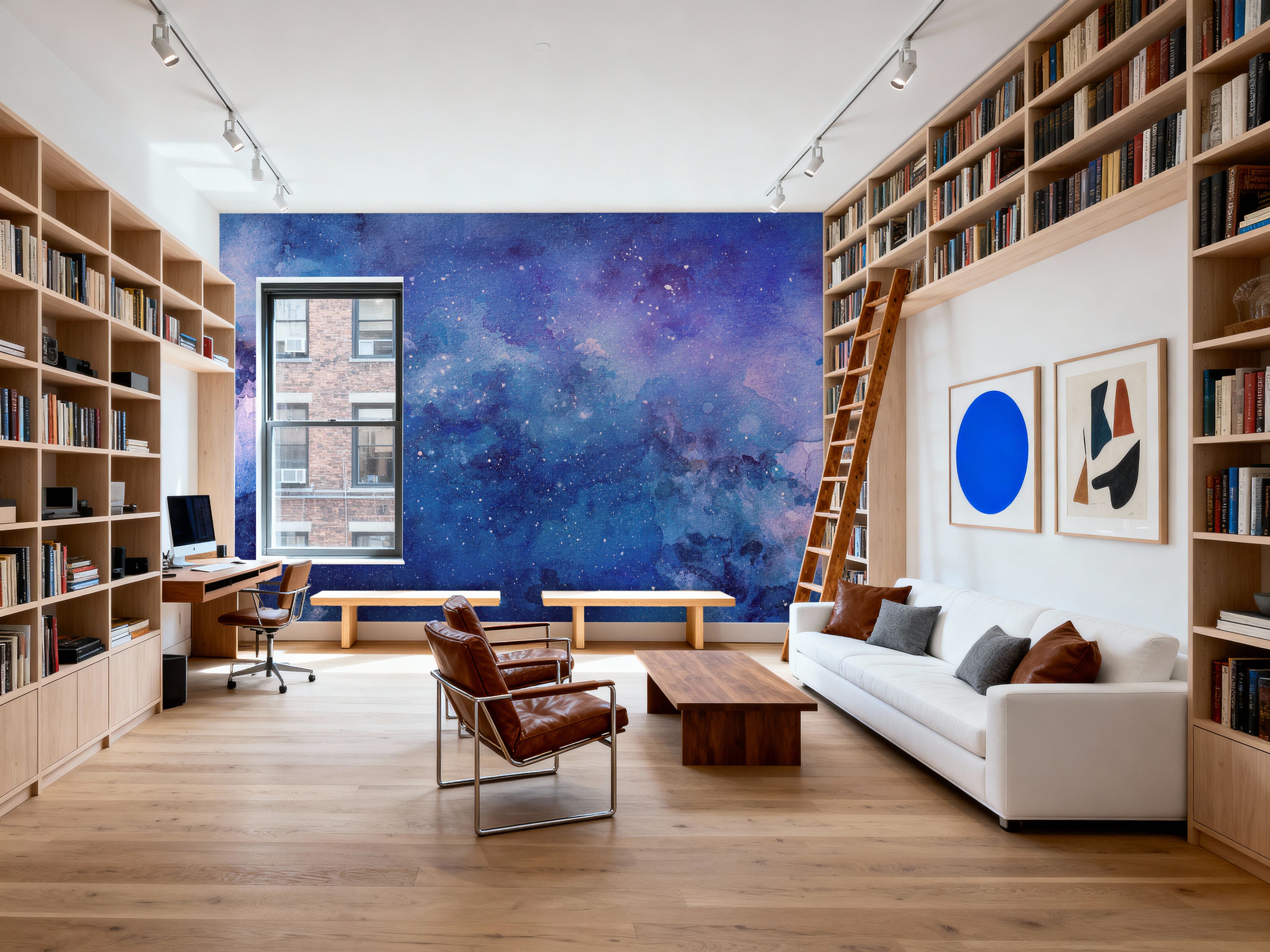 Blue Cosmic, Watercolor