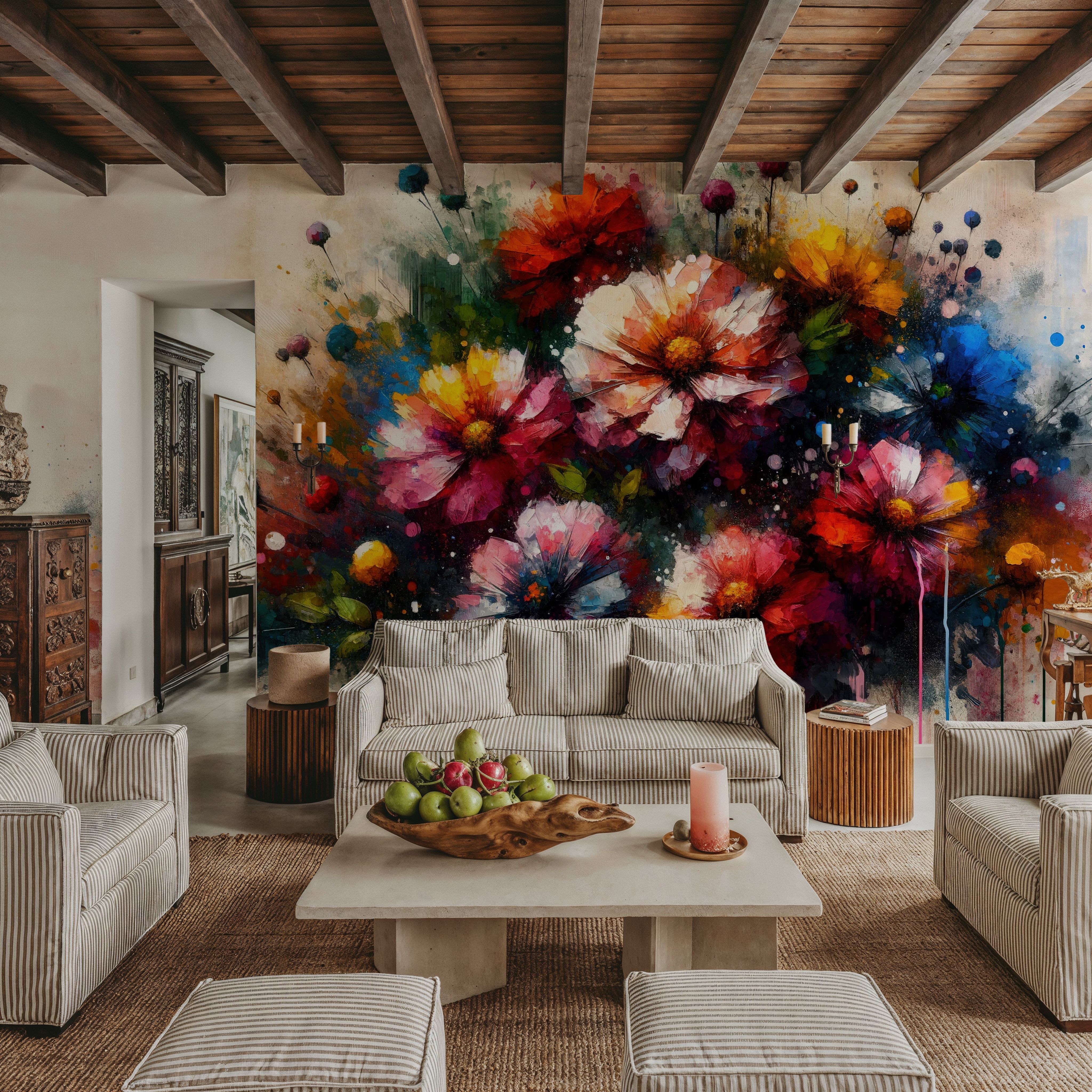 Watercolor Colorful Garden