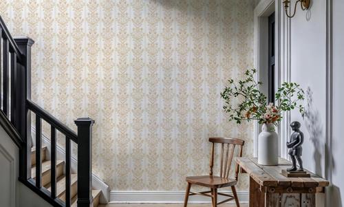 Fall Botanical Stripes, Apricot