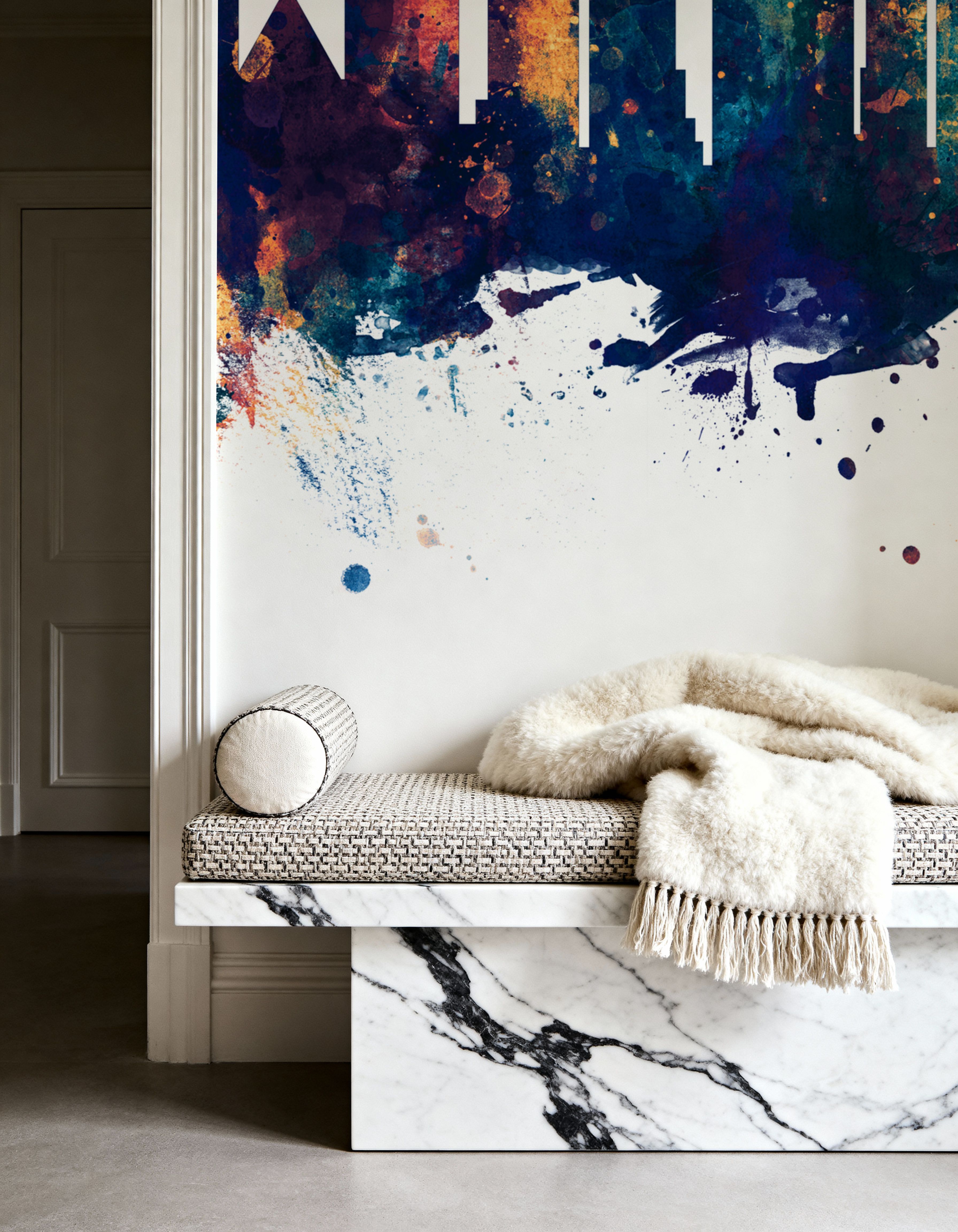 Melbourne Australia Skyline Blue & Bronze