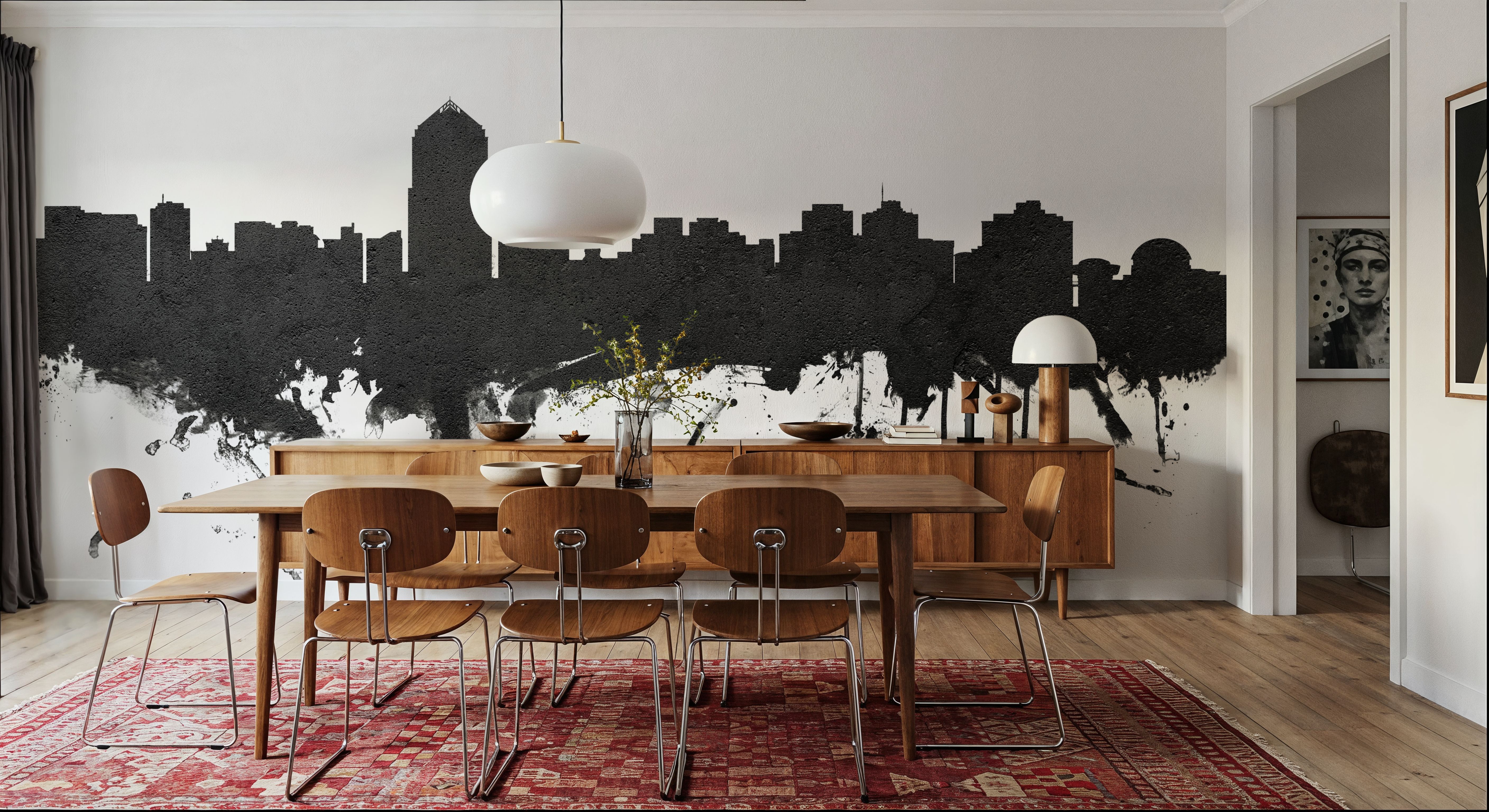 Albuquerque New Mexico Skyline Black & White