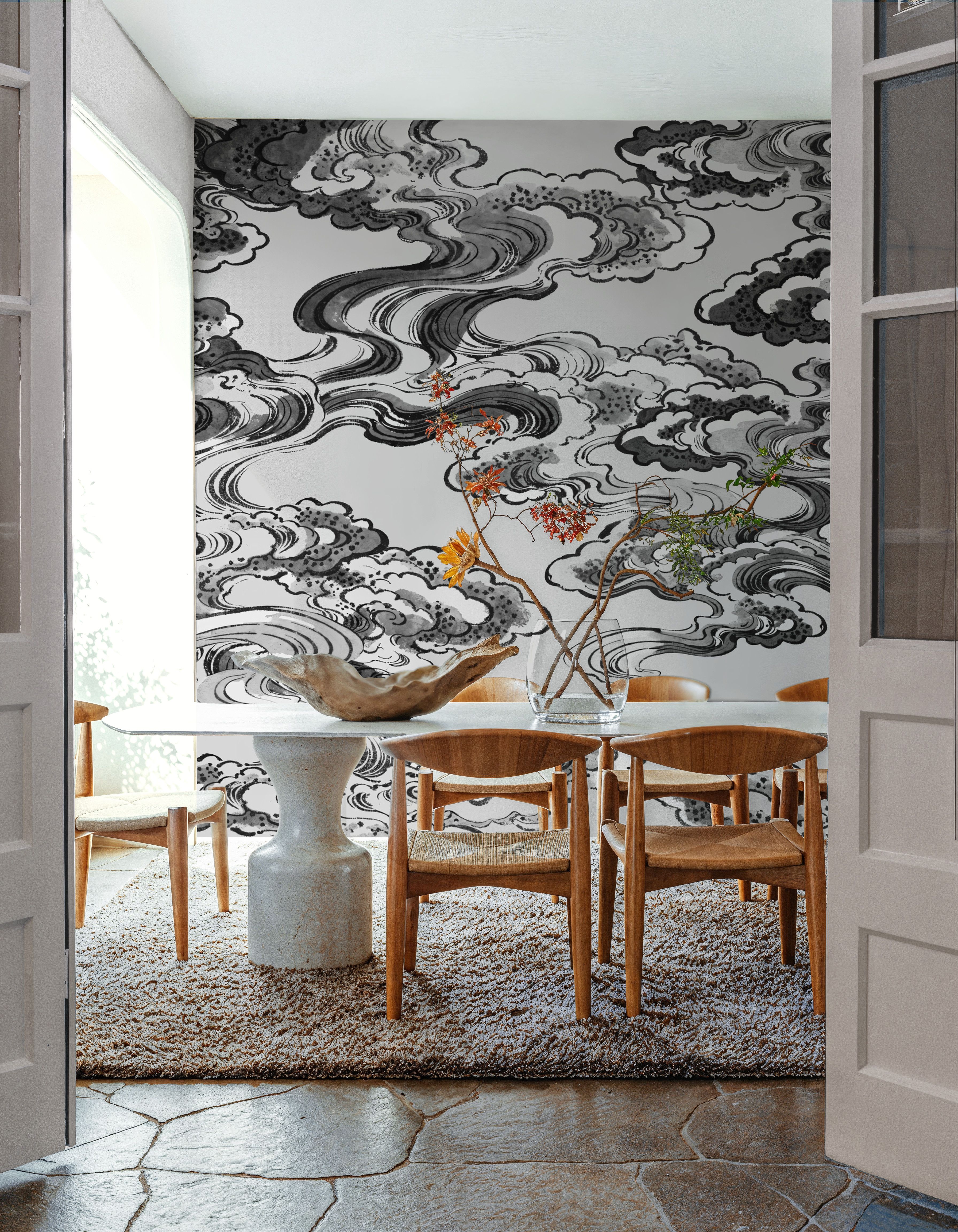 Ukiyo-e Clouds, Graphite