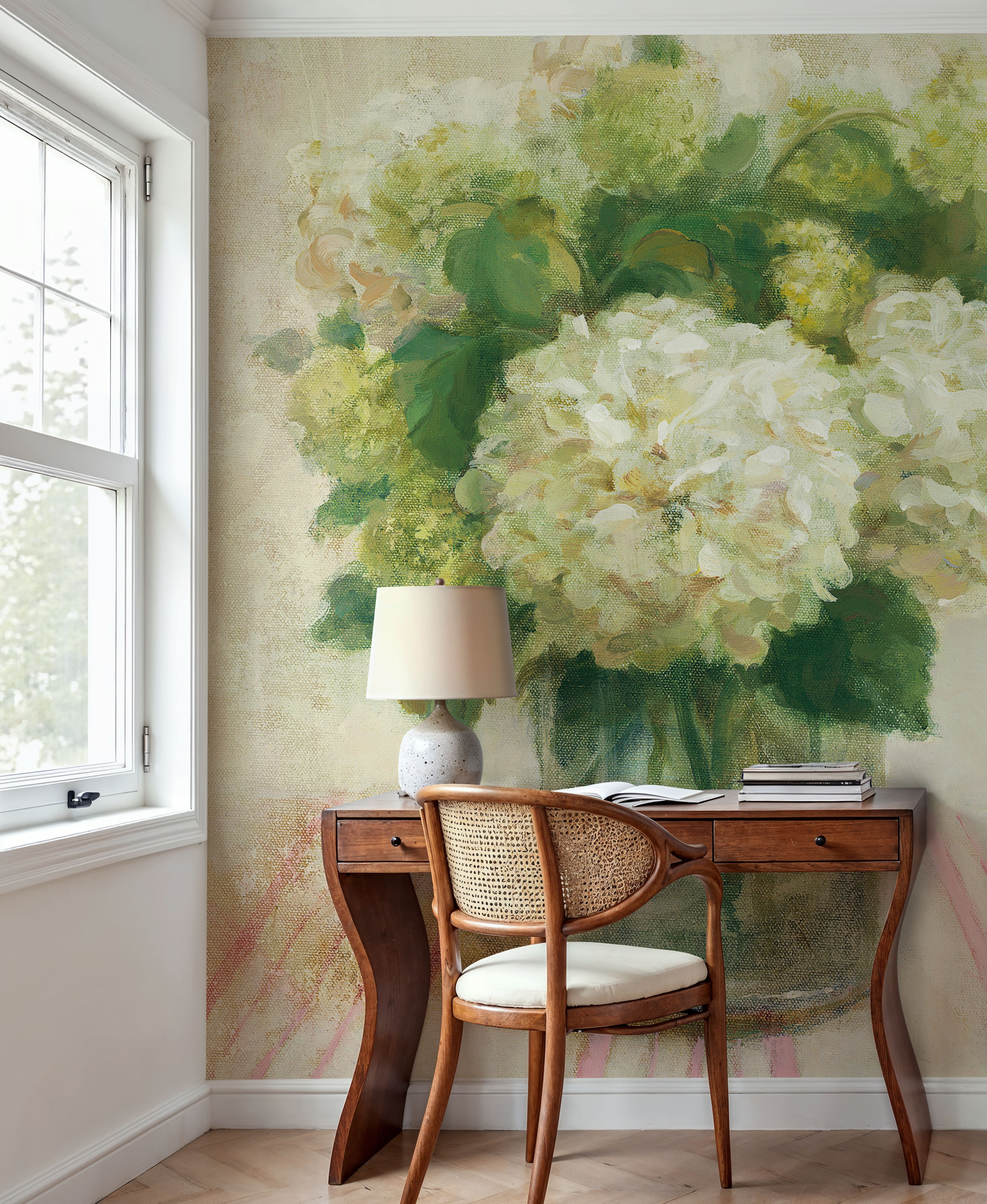 Cottage Hydrangeas in White