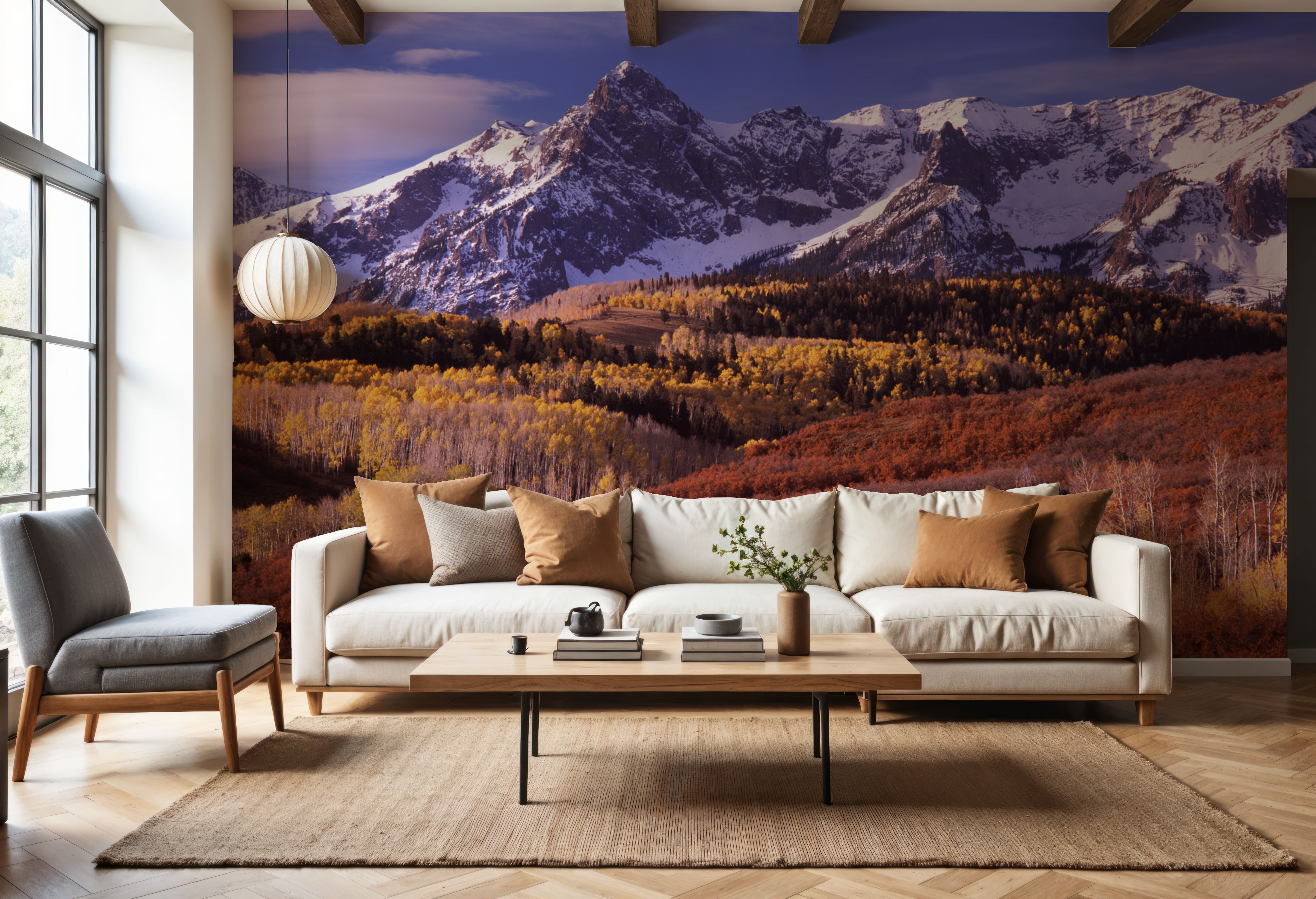 Misty Autumn Peaks Field