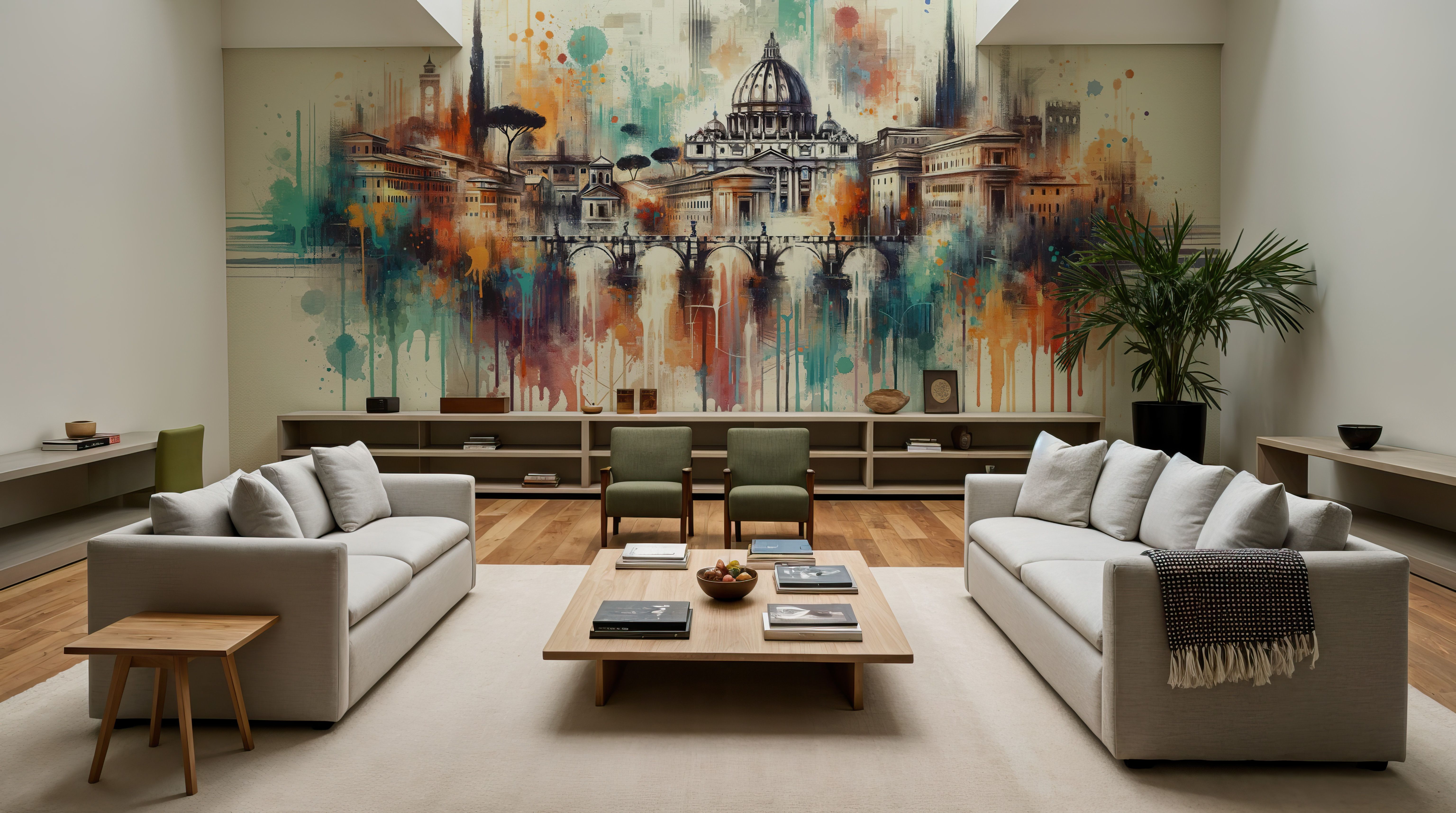 Watercolor Skyline Rome II