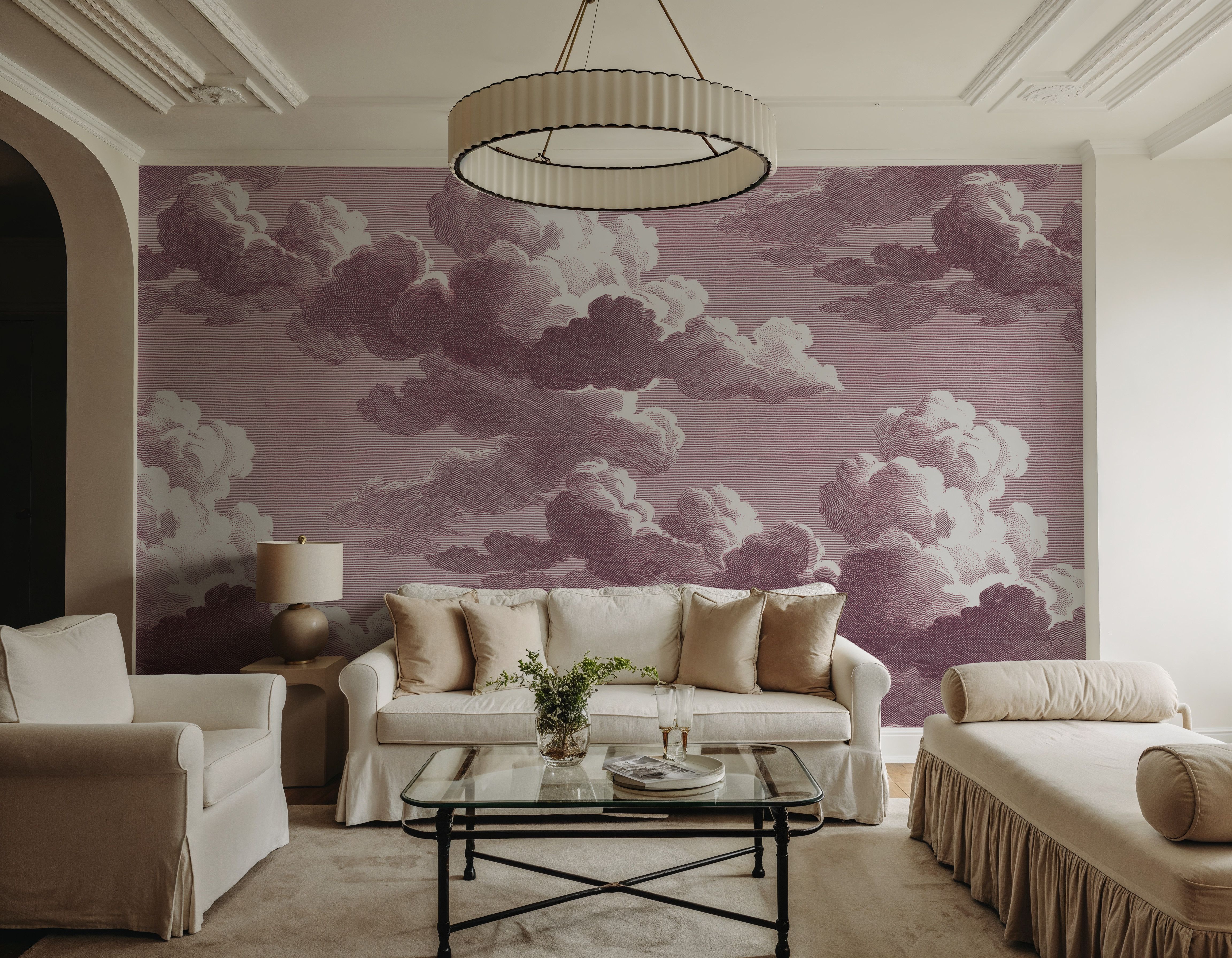 Intaglio Clouds, Burgundy