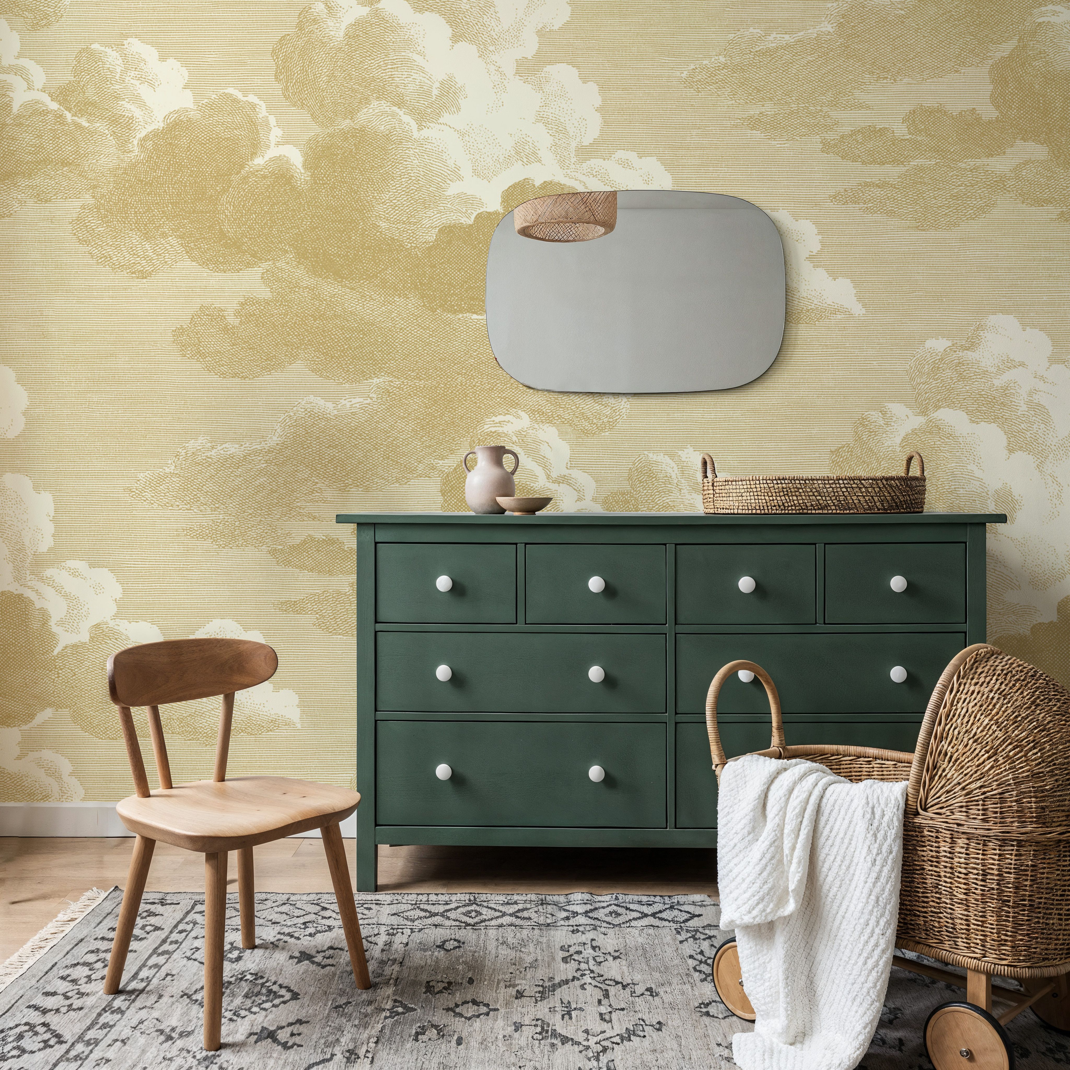 Intaglio Clouds, Butter Yellow