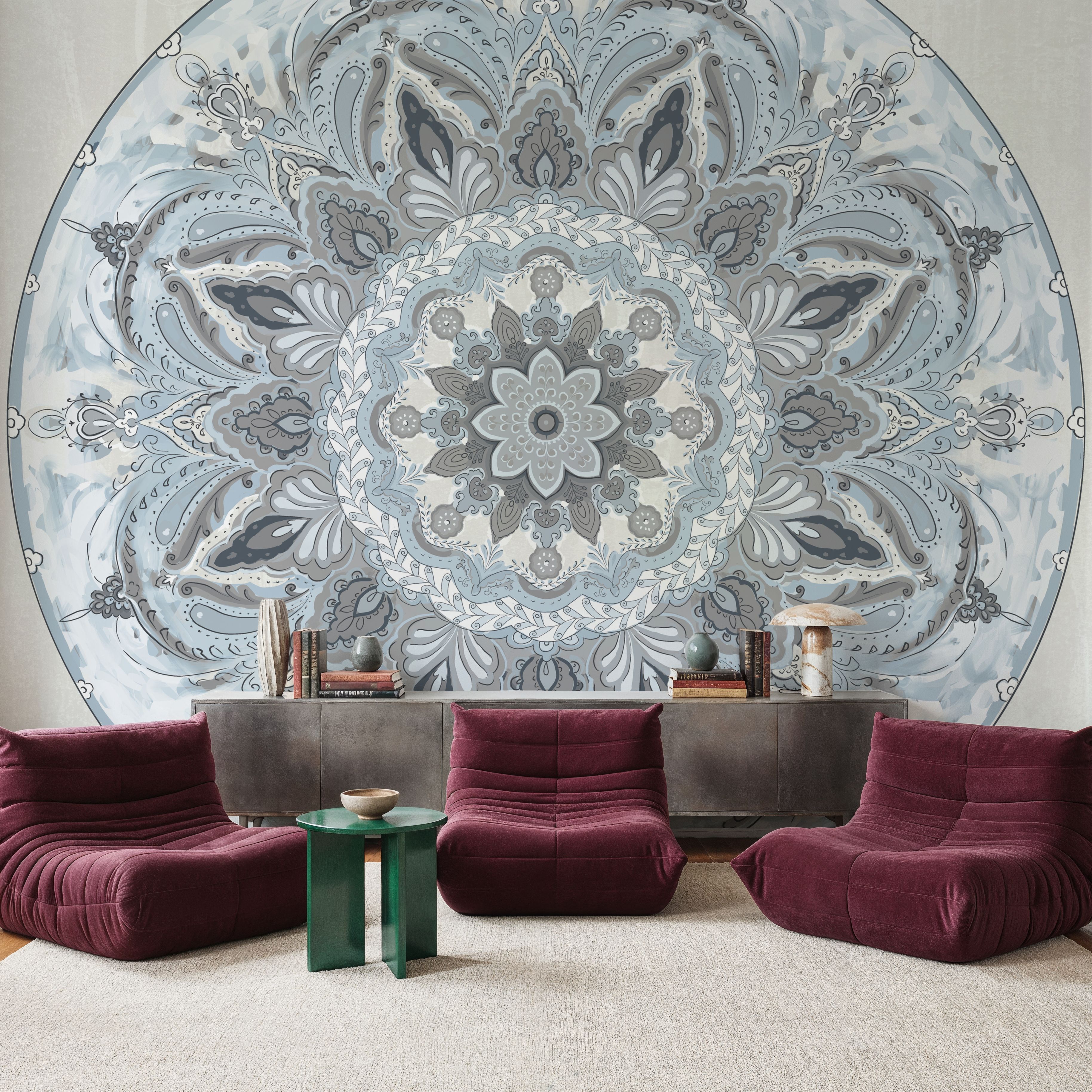 Goa Mandala I Dusty Blue