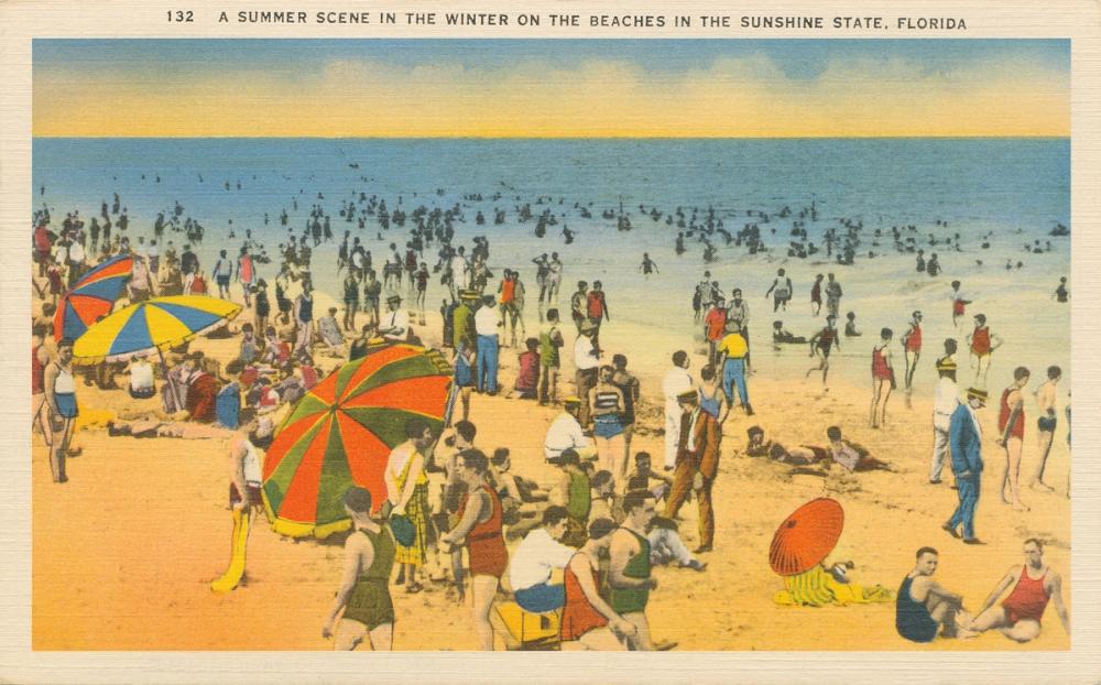 Winter Beach Postcard - Screenprint