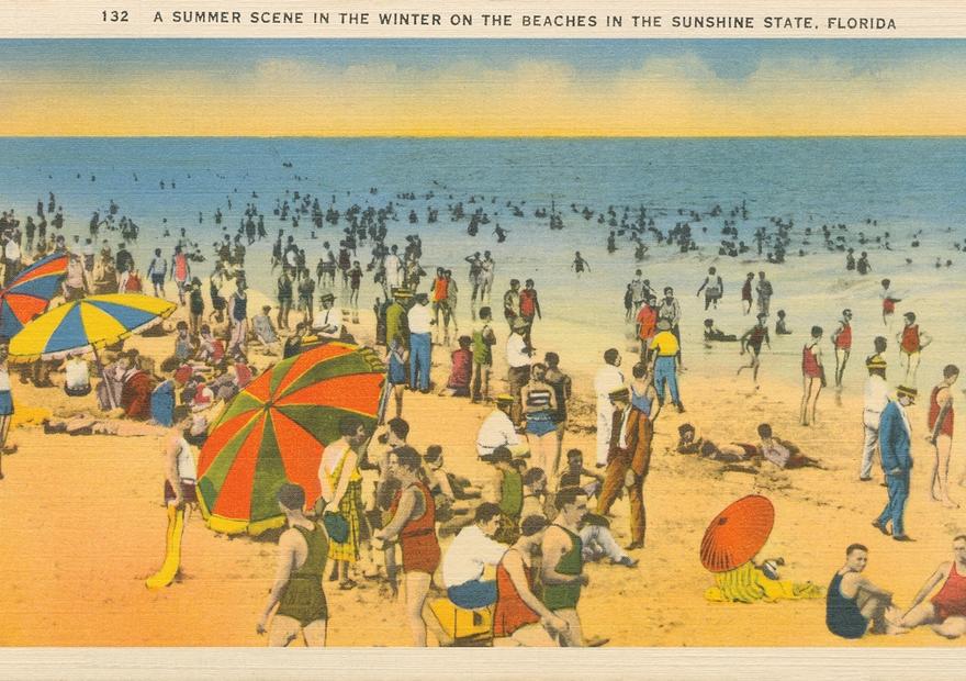 Winter Beach Postcard - Screenprint