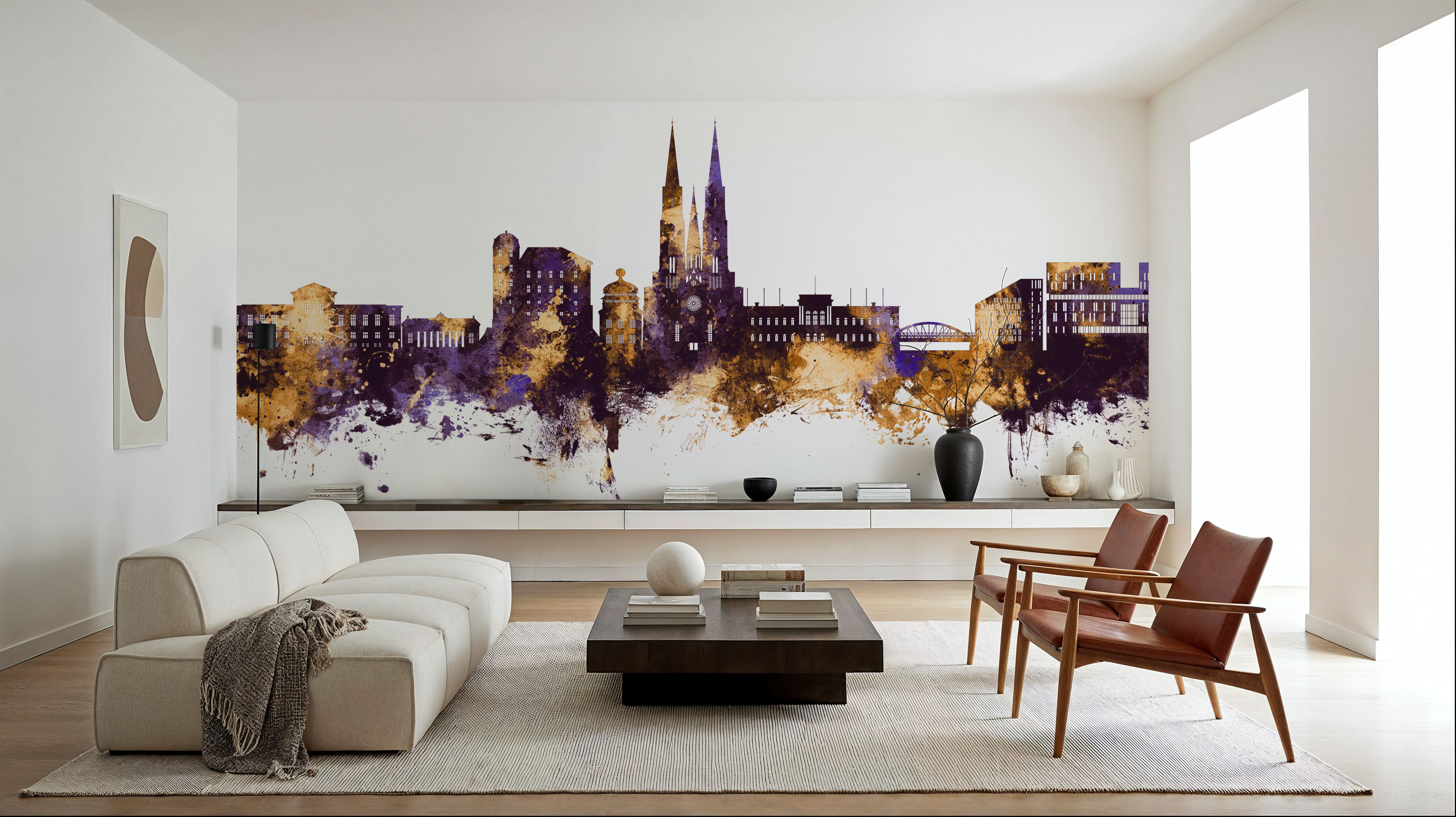 Uppsala Skyline Purple & Gold