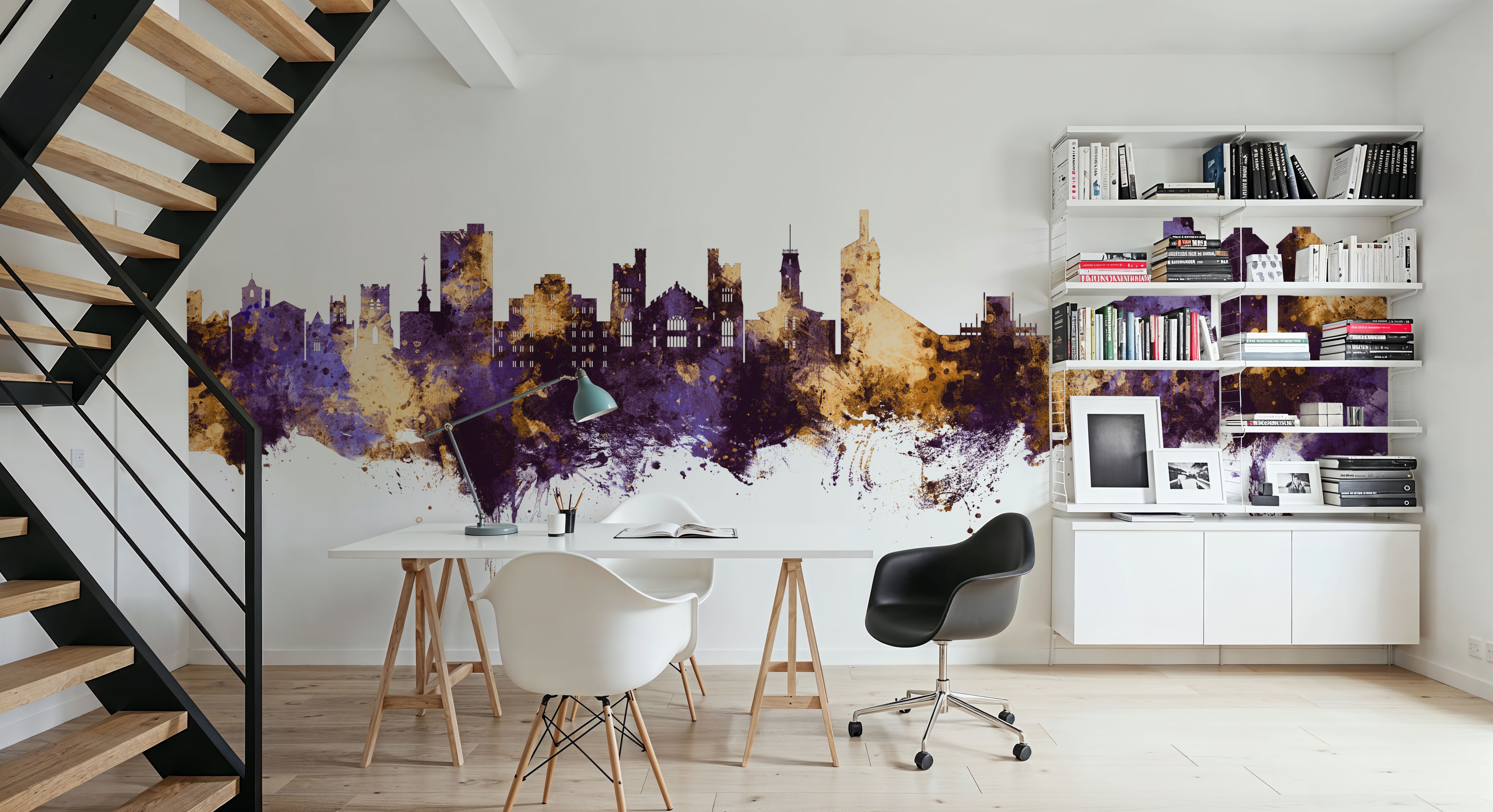 Boulder Colorado Skyline Purple & Gold