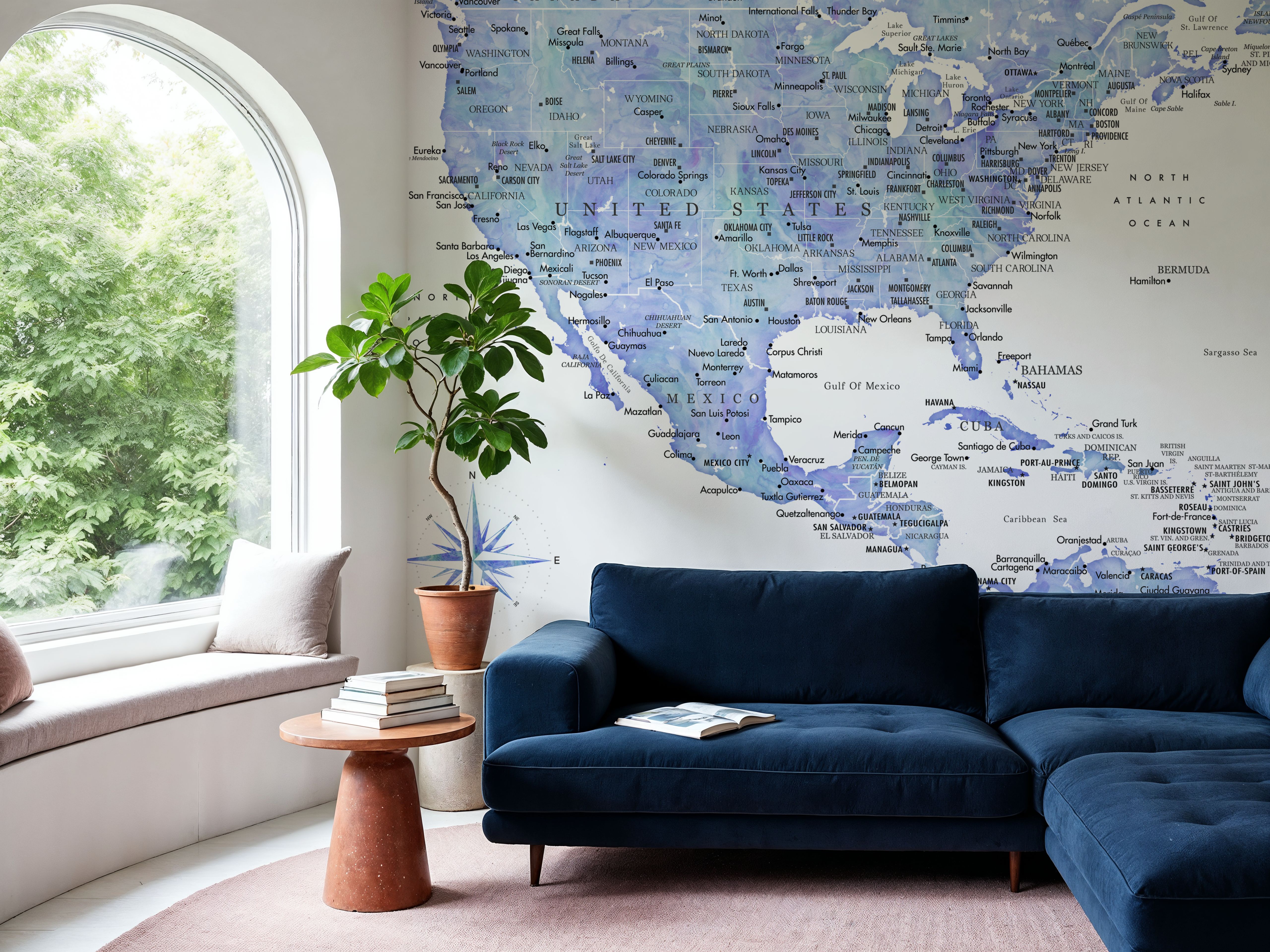 US Mexico Caribbean Map - Isidora