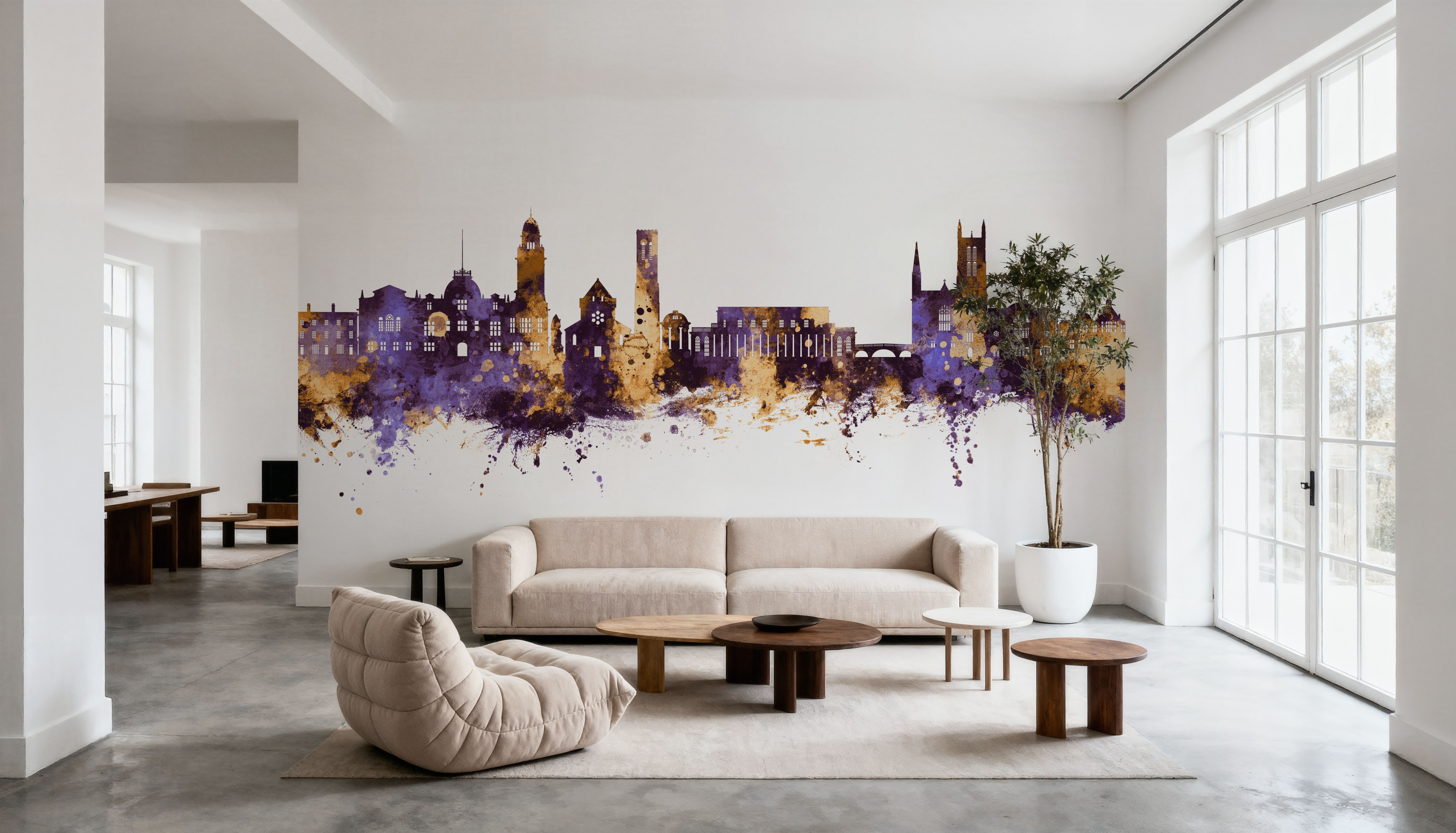 Royal Leamington Spa England Purple & Gold