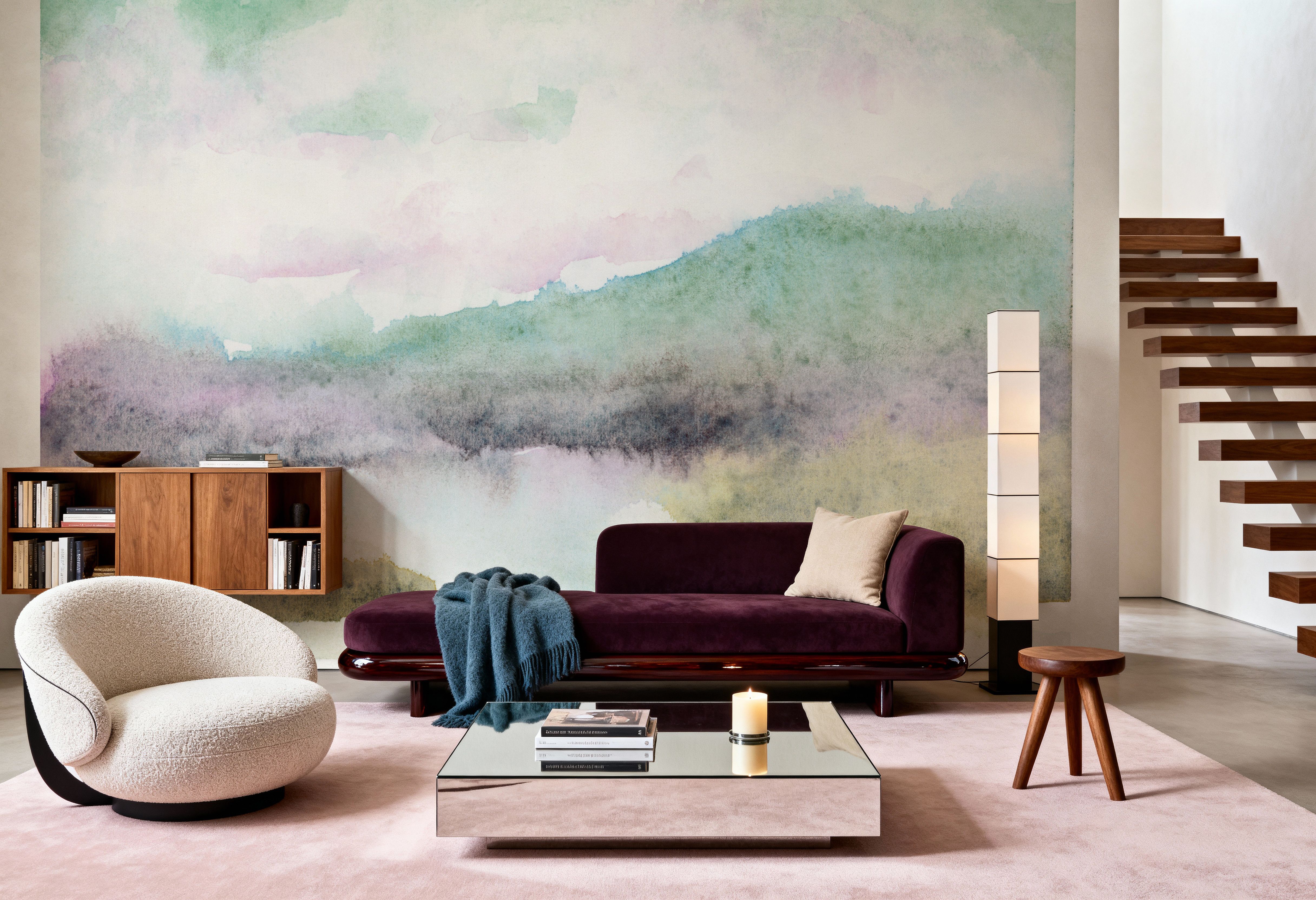 Purple Hills I, Tapeten