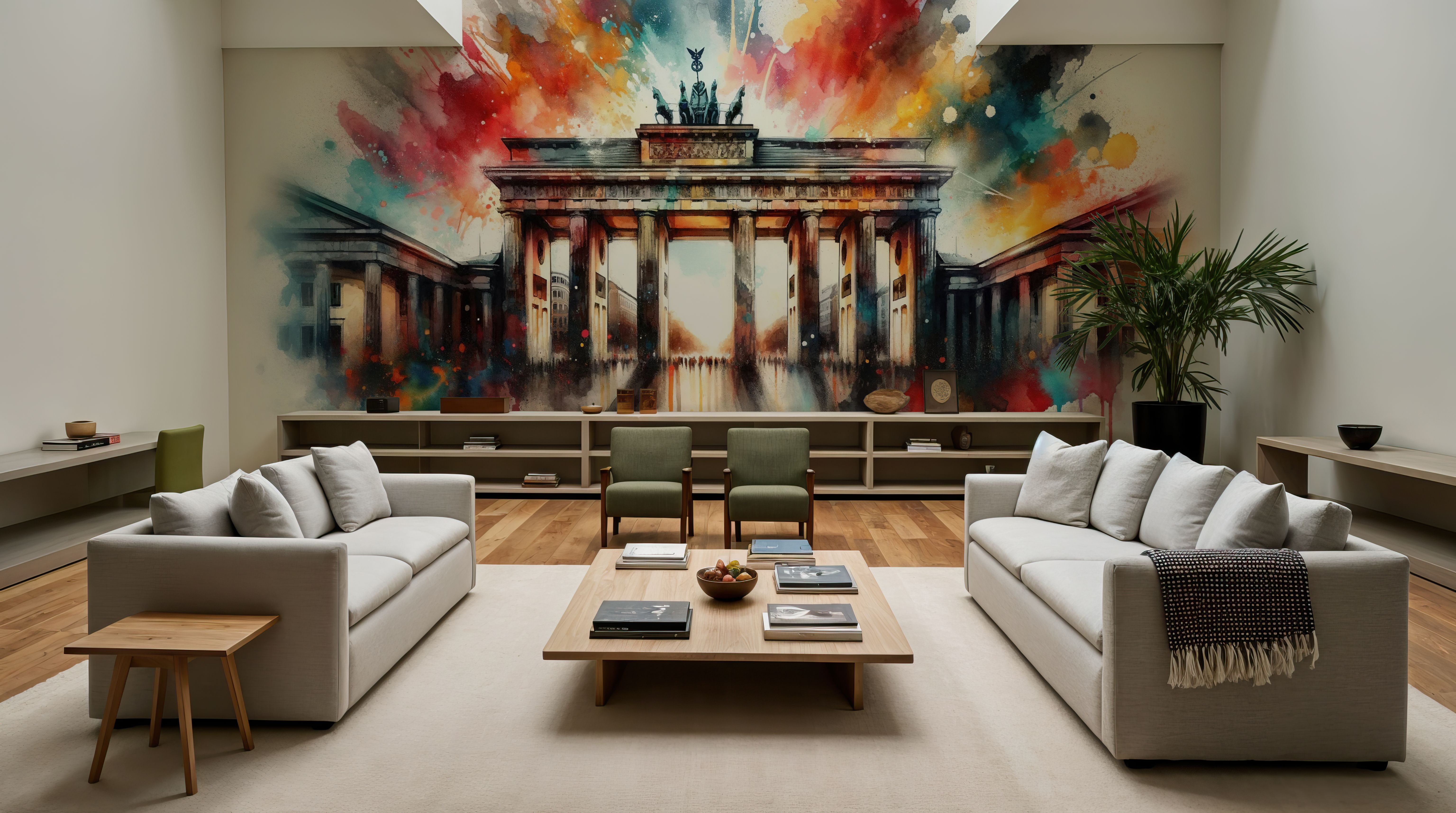 Watercolor Brandenburg Gate In Berlin