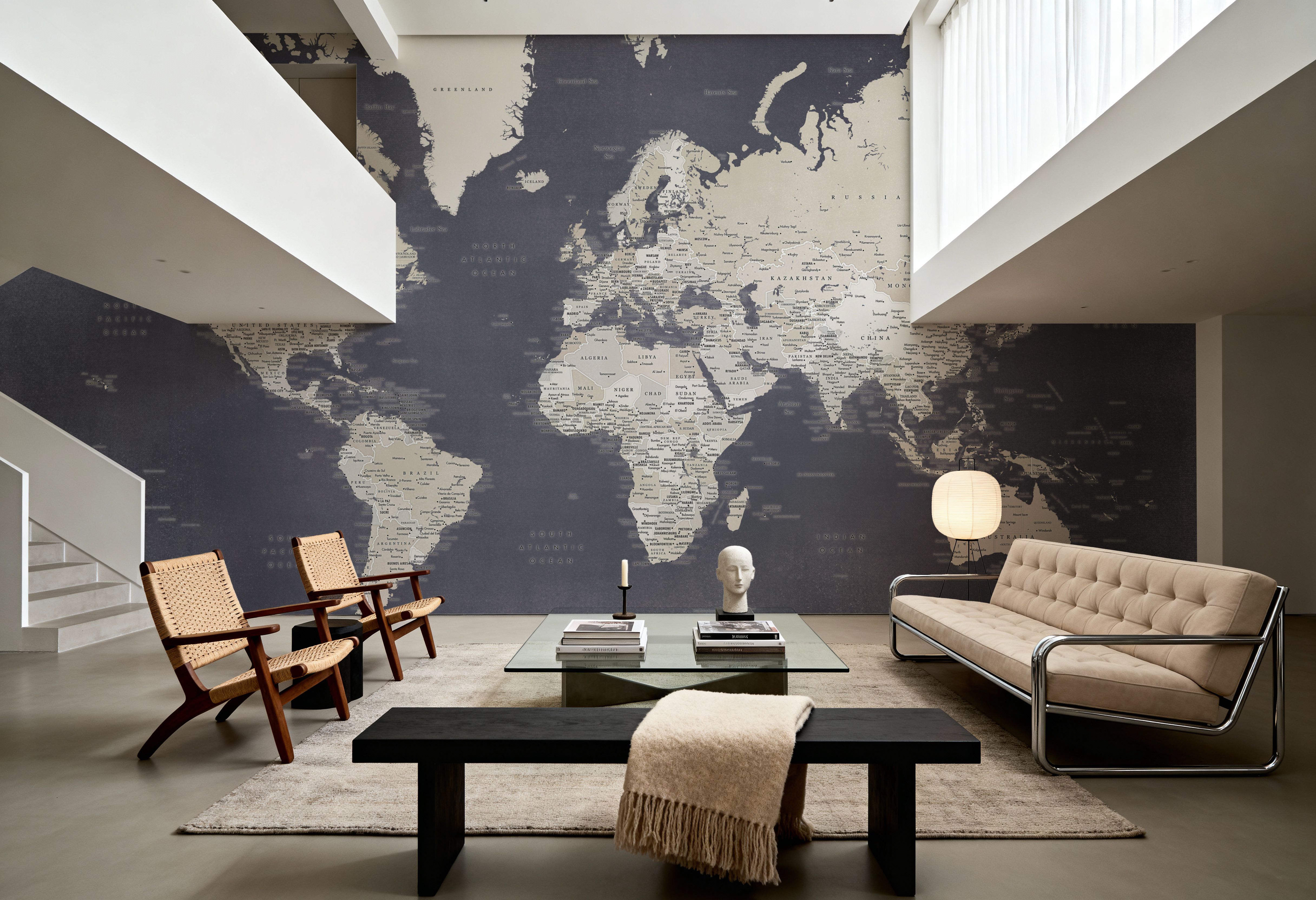 World Map Cities - Glyn