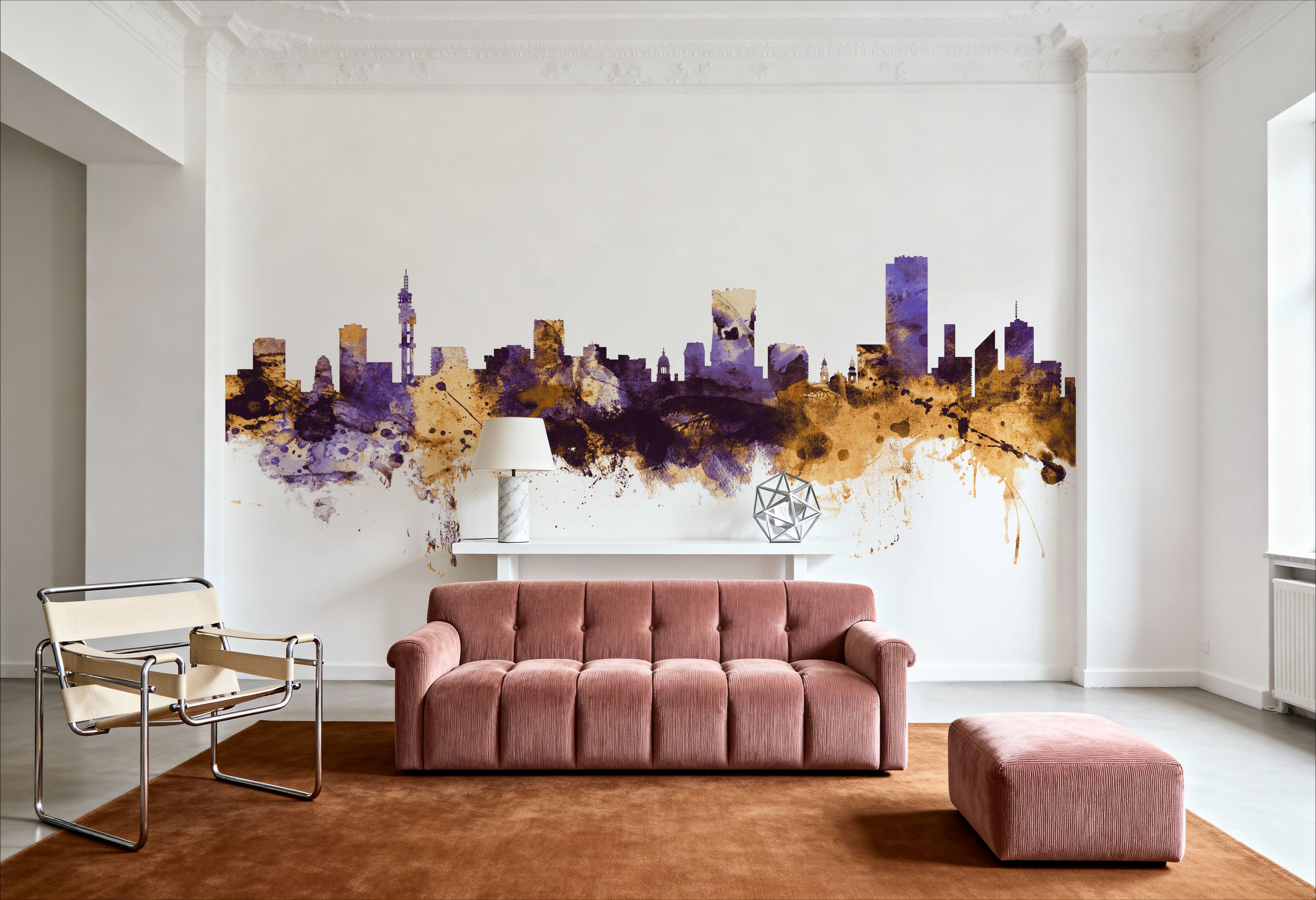 Pretoria South Africa Skyline Purple & Gold