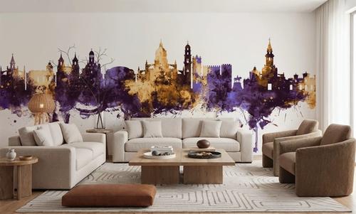 Jerez Spain Skyline Purple & Gold