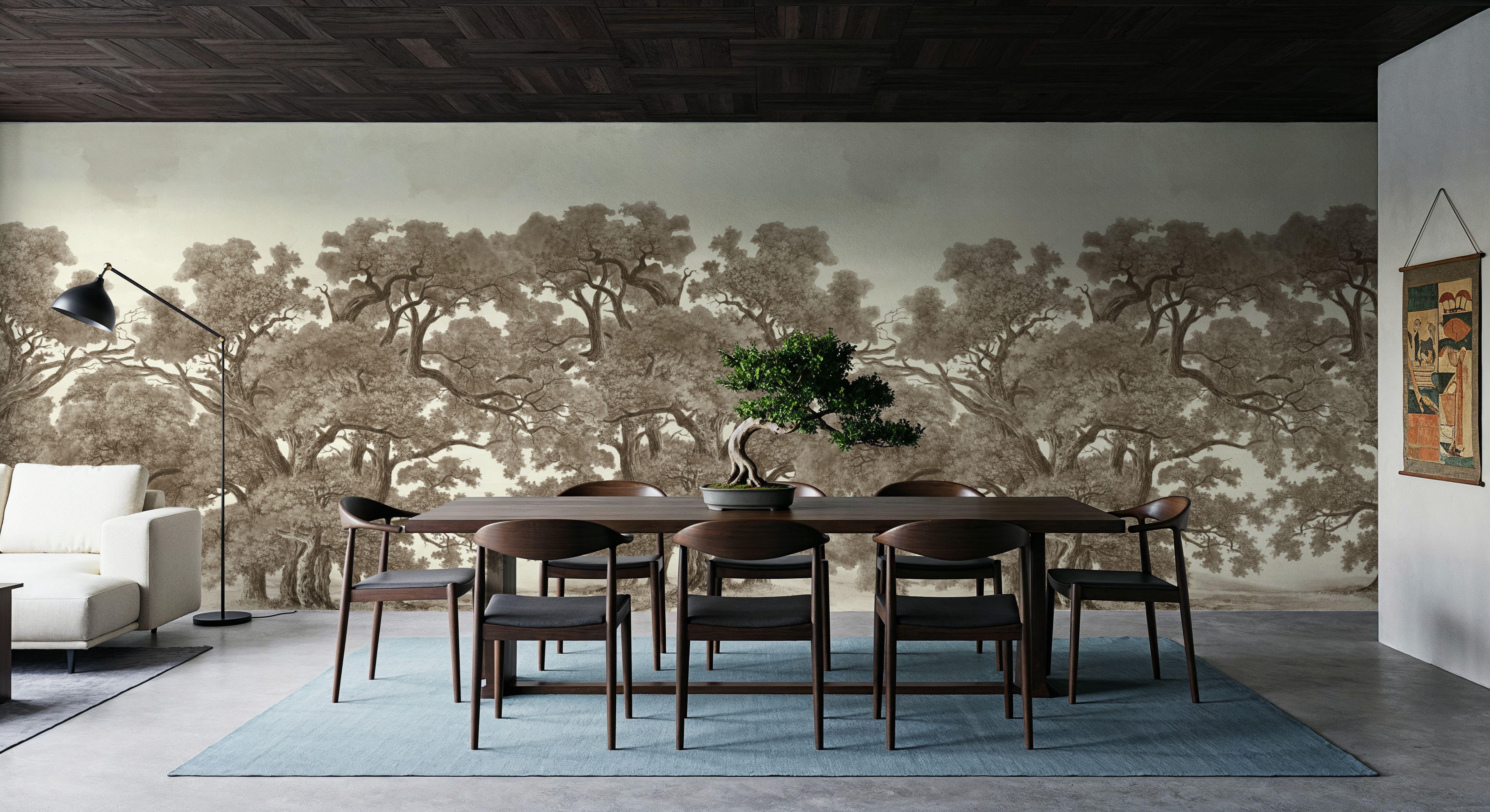 Oak Haven, Umber, Carte da parati