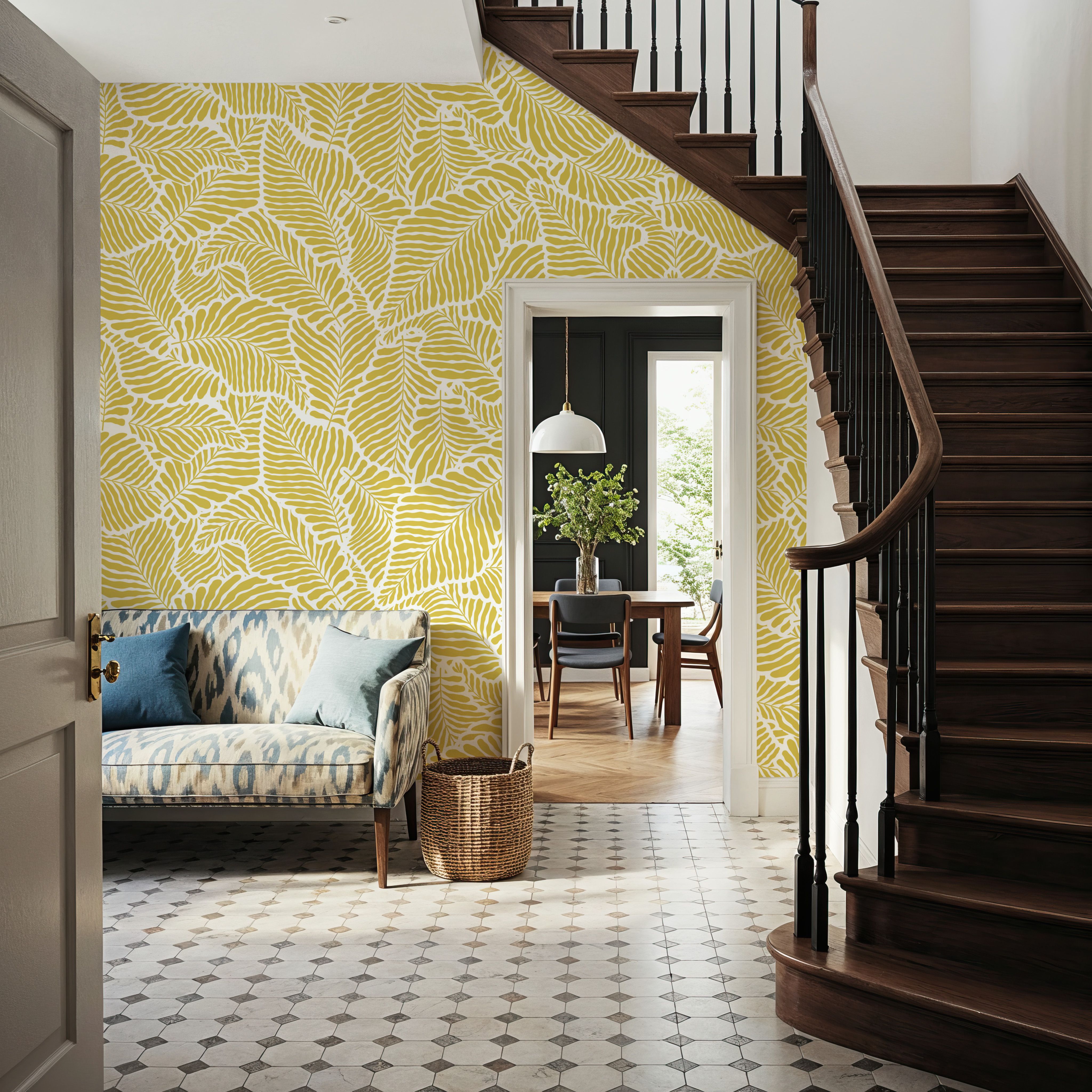 Fern Cut-Outs Pattern, Citrus