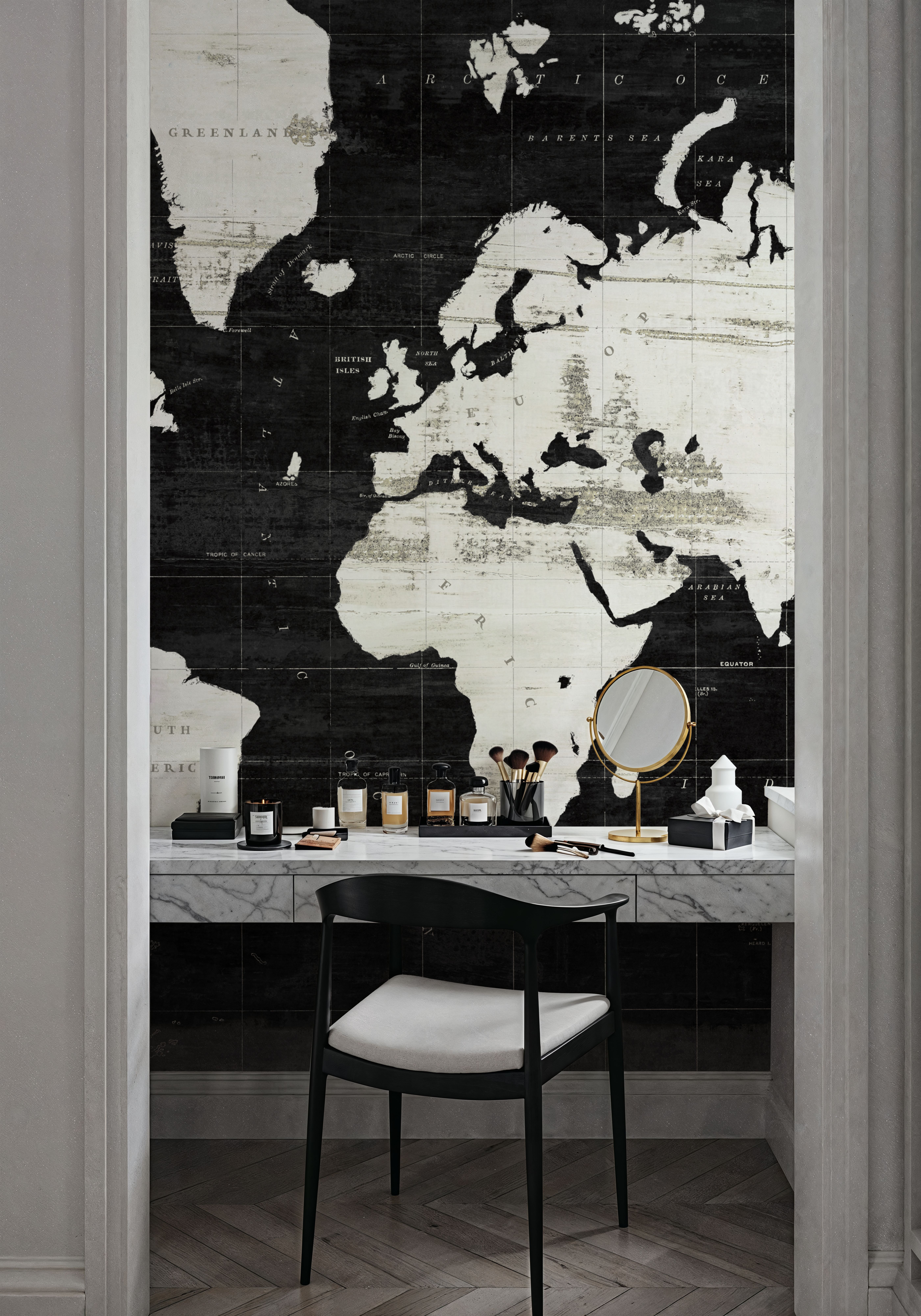 World Map Black