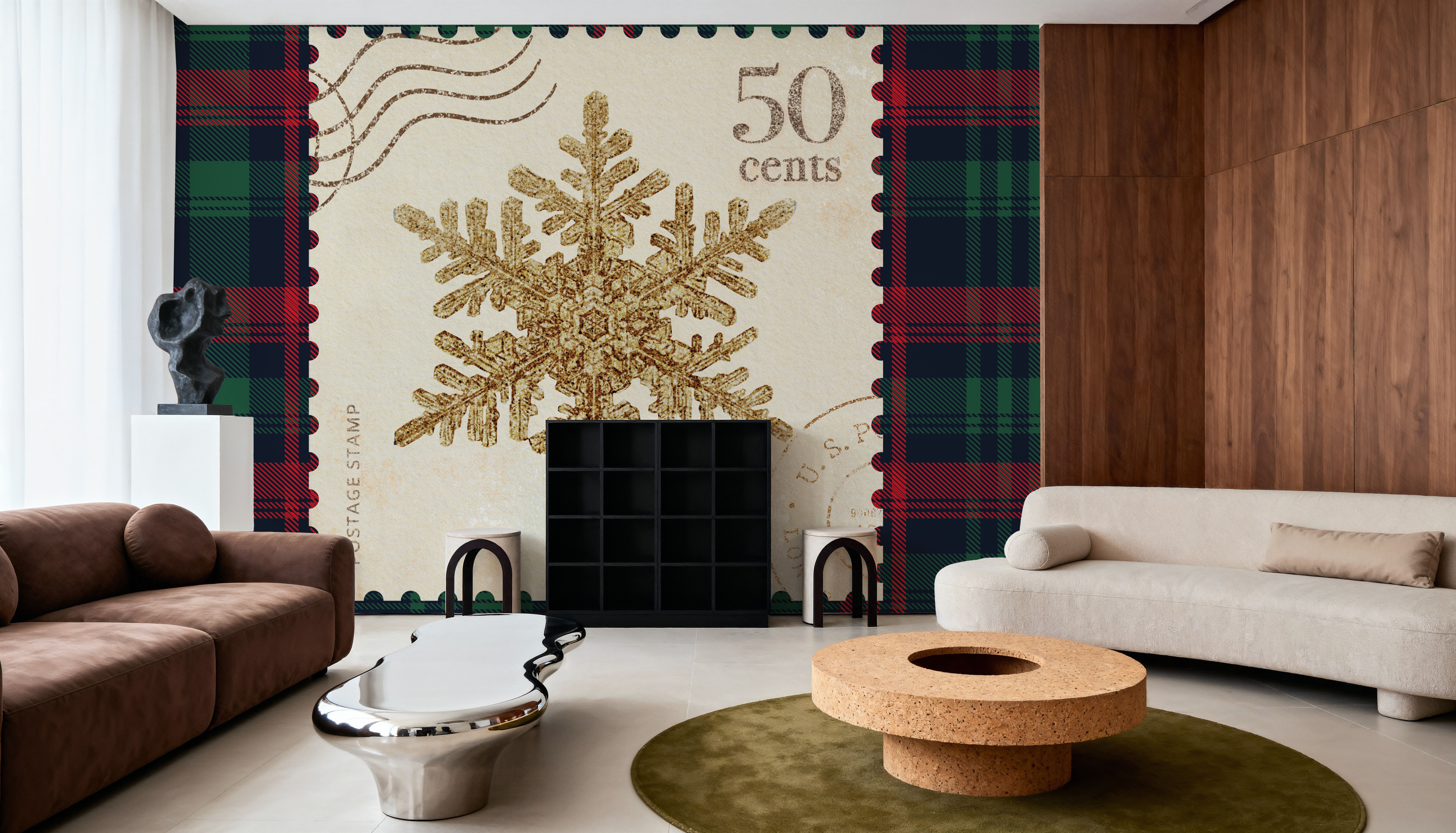 Plaid Christmas Stamp II