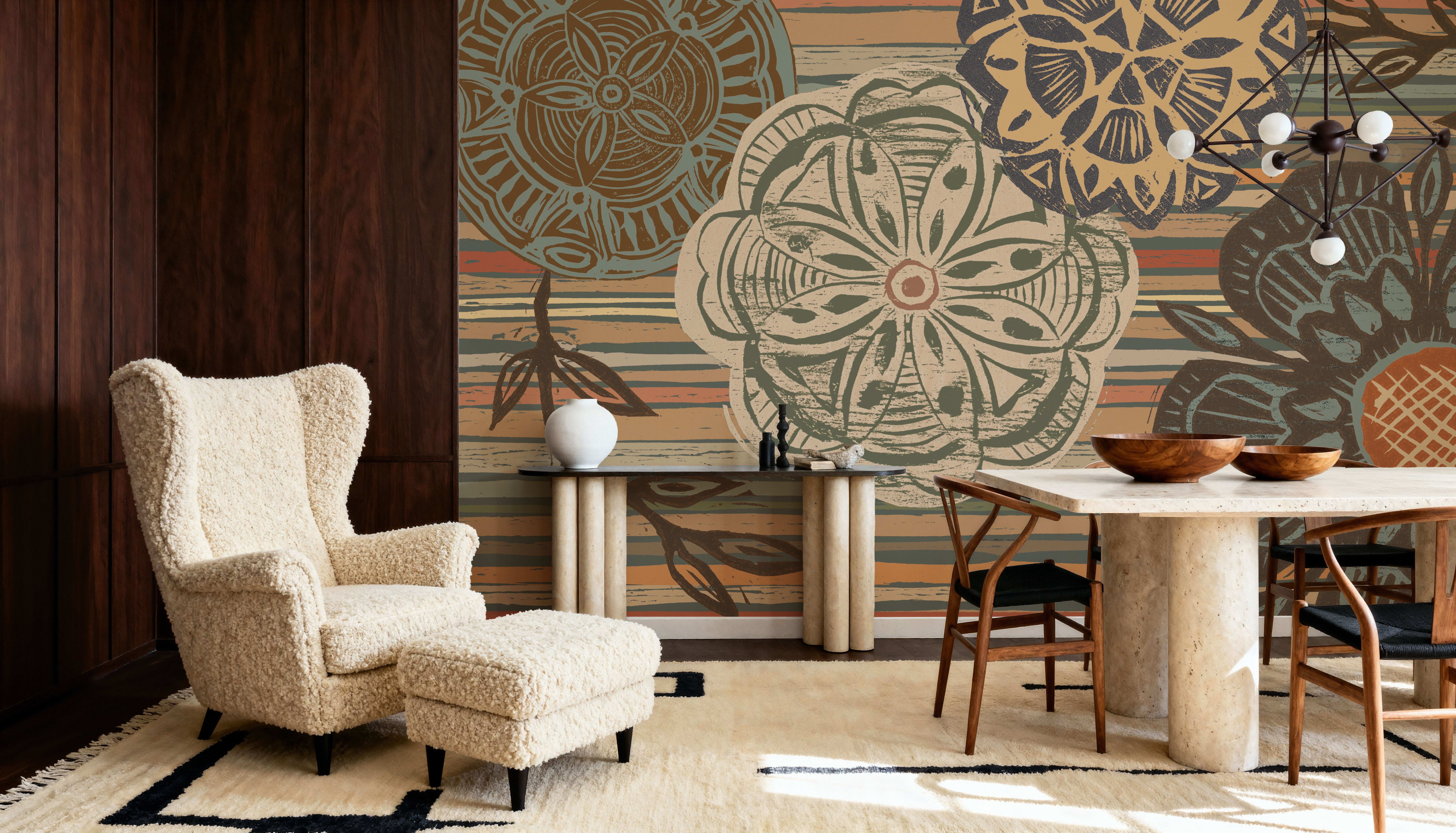 Woodcut Nature II, Wallpaper