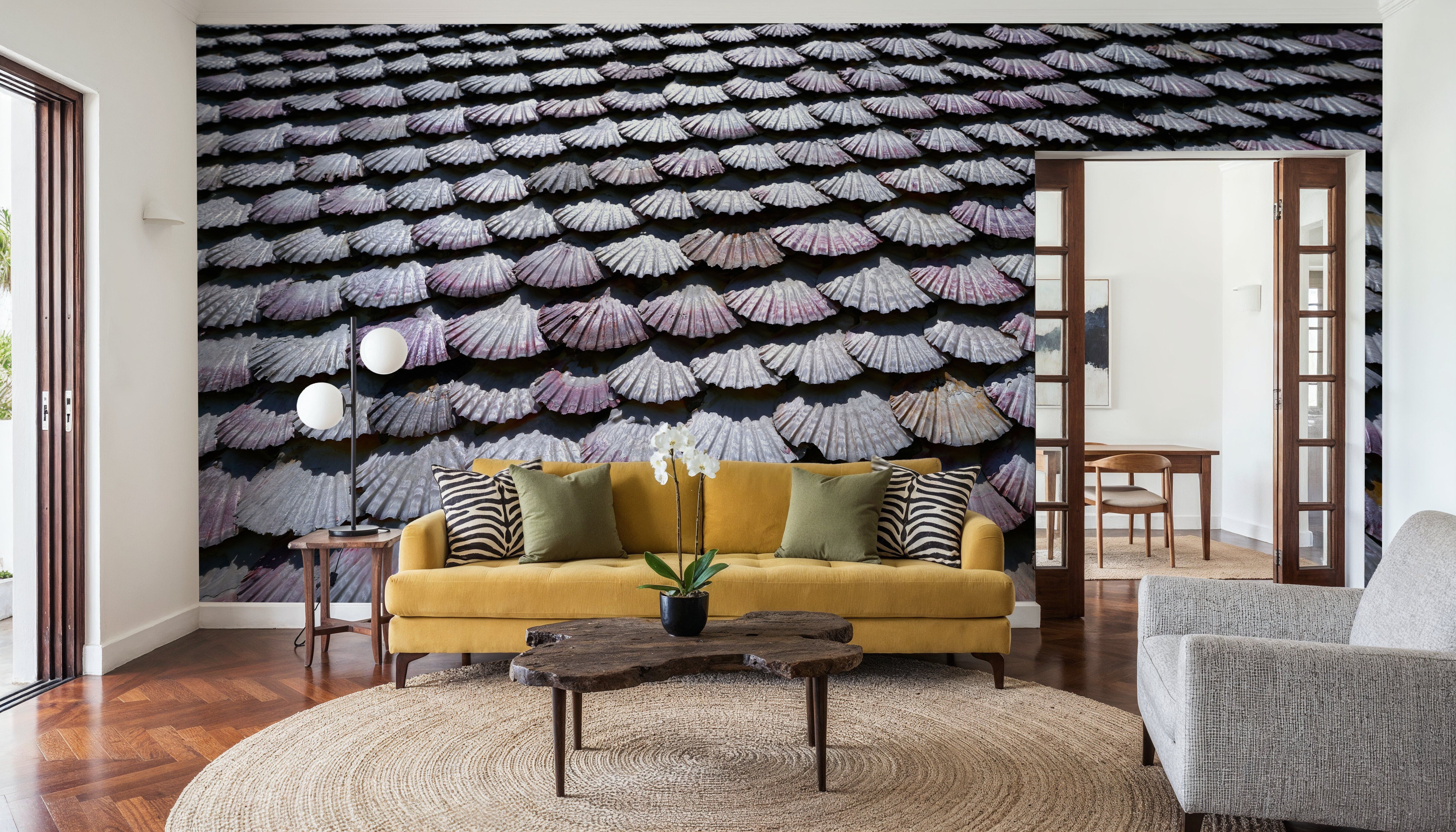 Mauve Seashell Mosaic