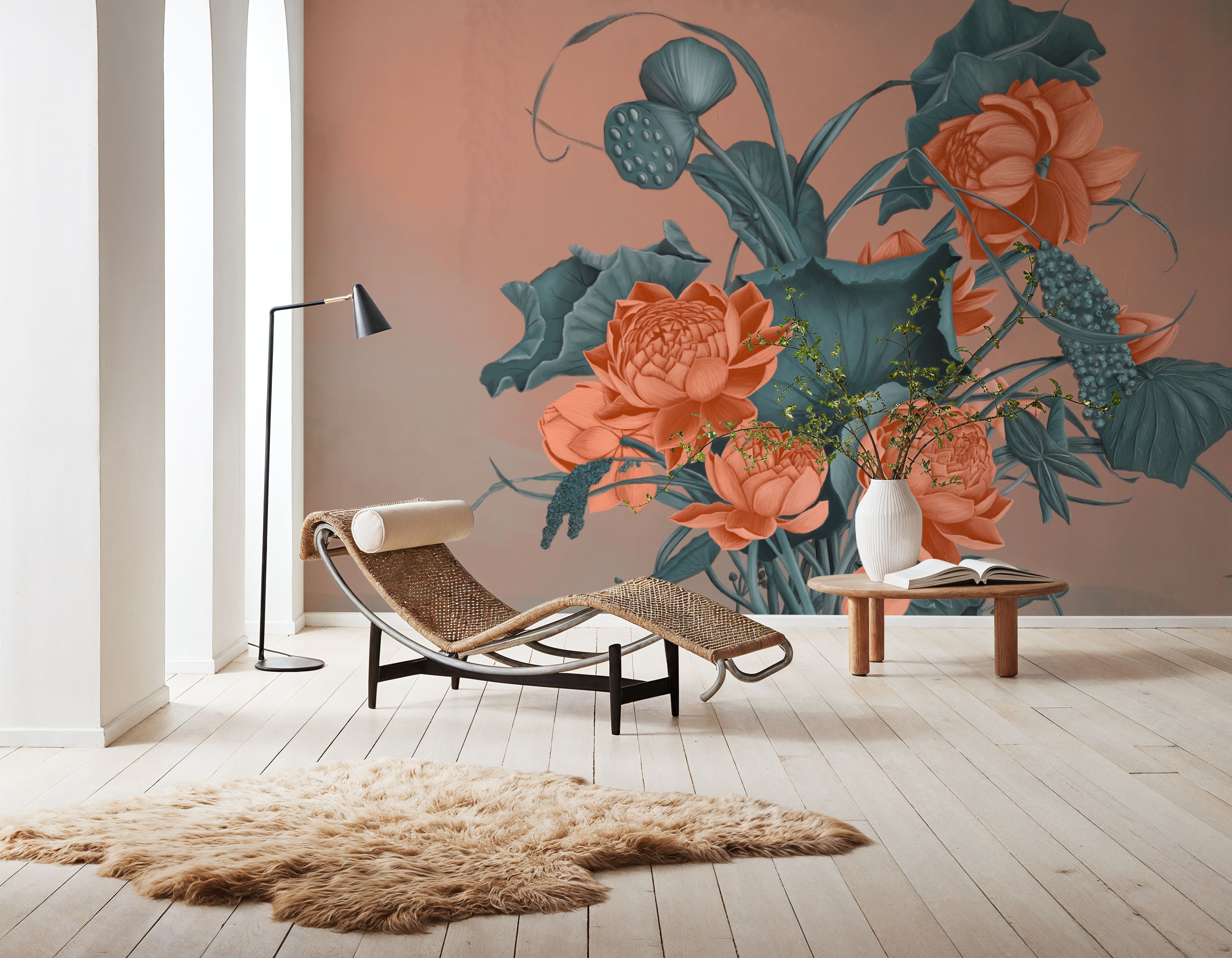 Humble Blooms - Peach and Teal