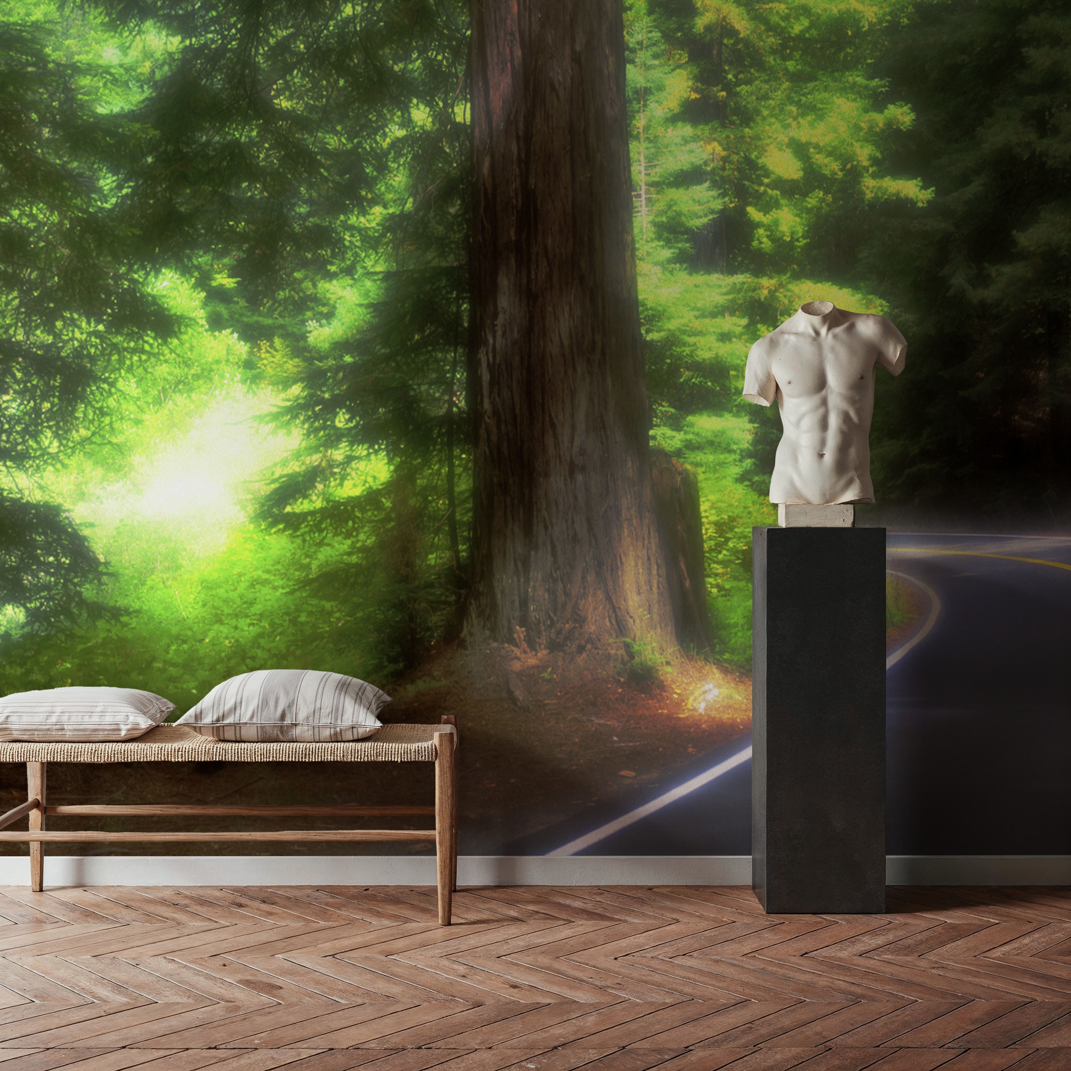 Sunlit Forest Path