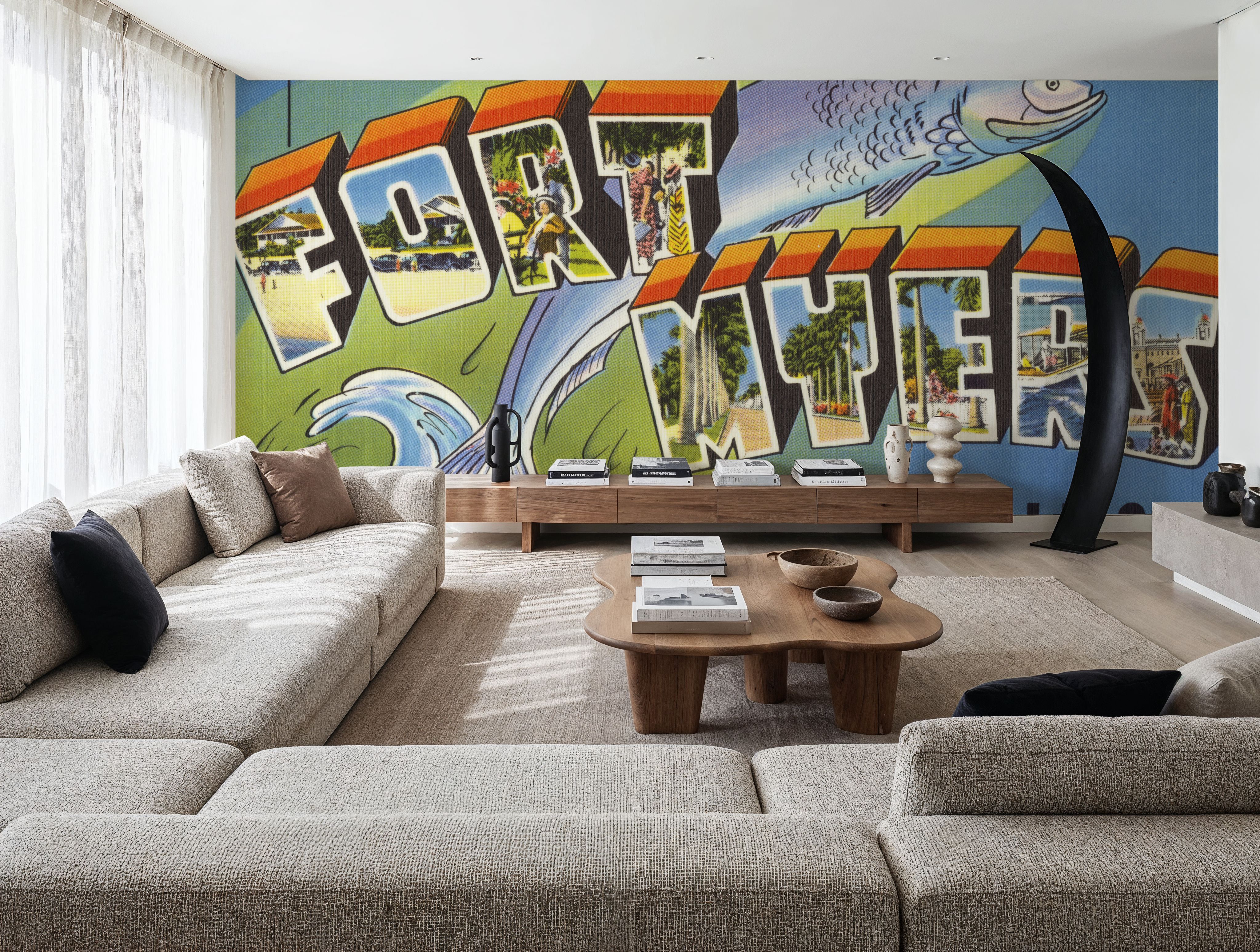 Greetings from Fort Myers - Screenprint Postcard