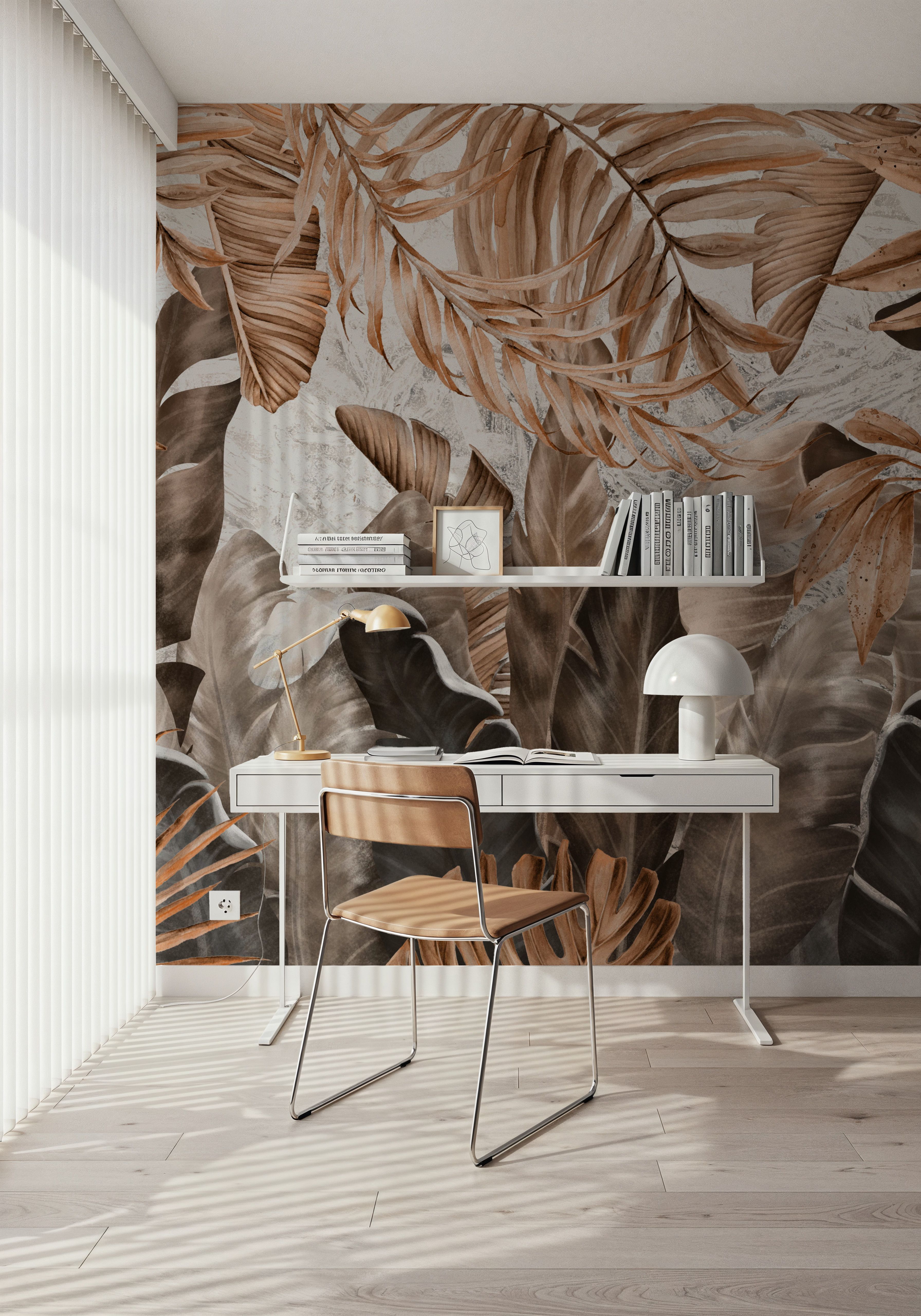 Smiling Sepia Leaves 