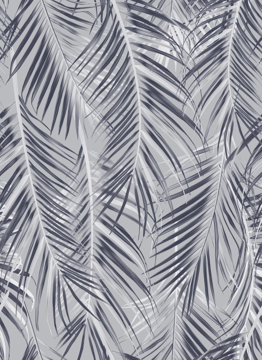 Swaying Palm Leaves, Grey