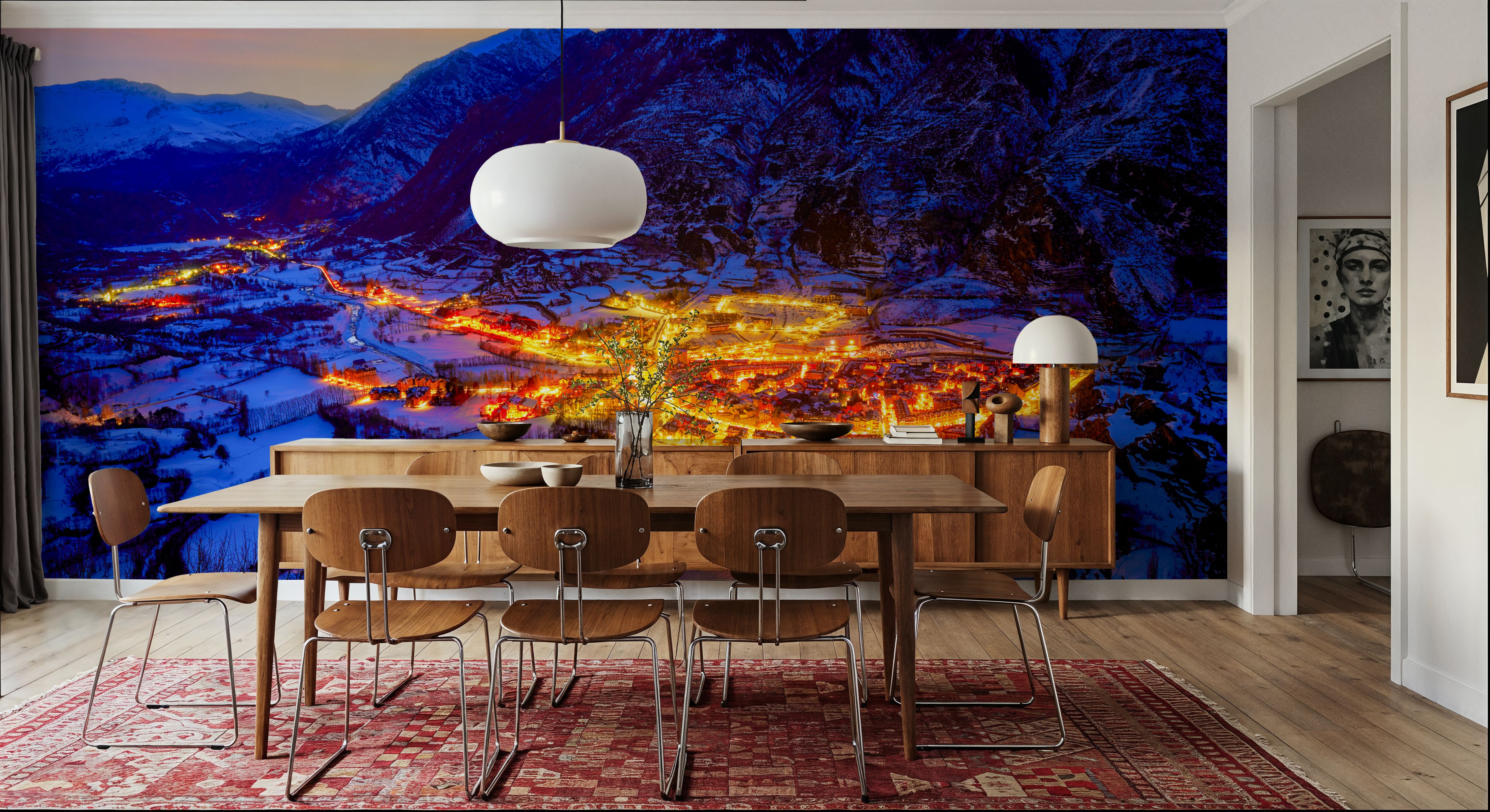 Winter Village Glow, Papier peint