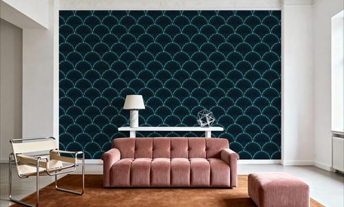 Abstract Water Lily, Teal