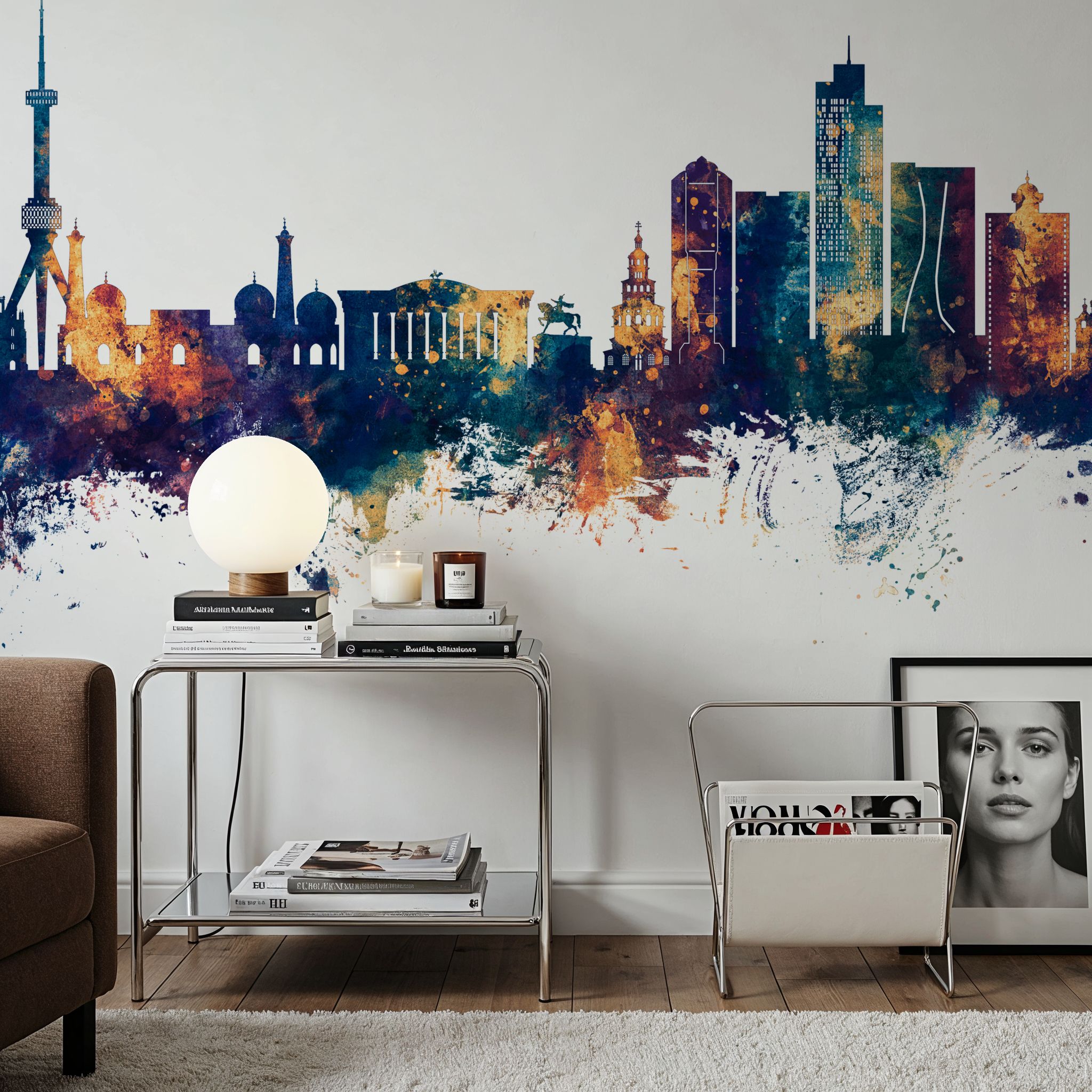 Tashkent Uzbekistan Skyline Blue & Bronze