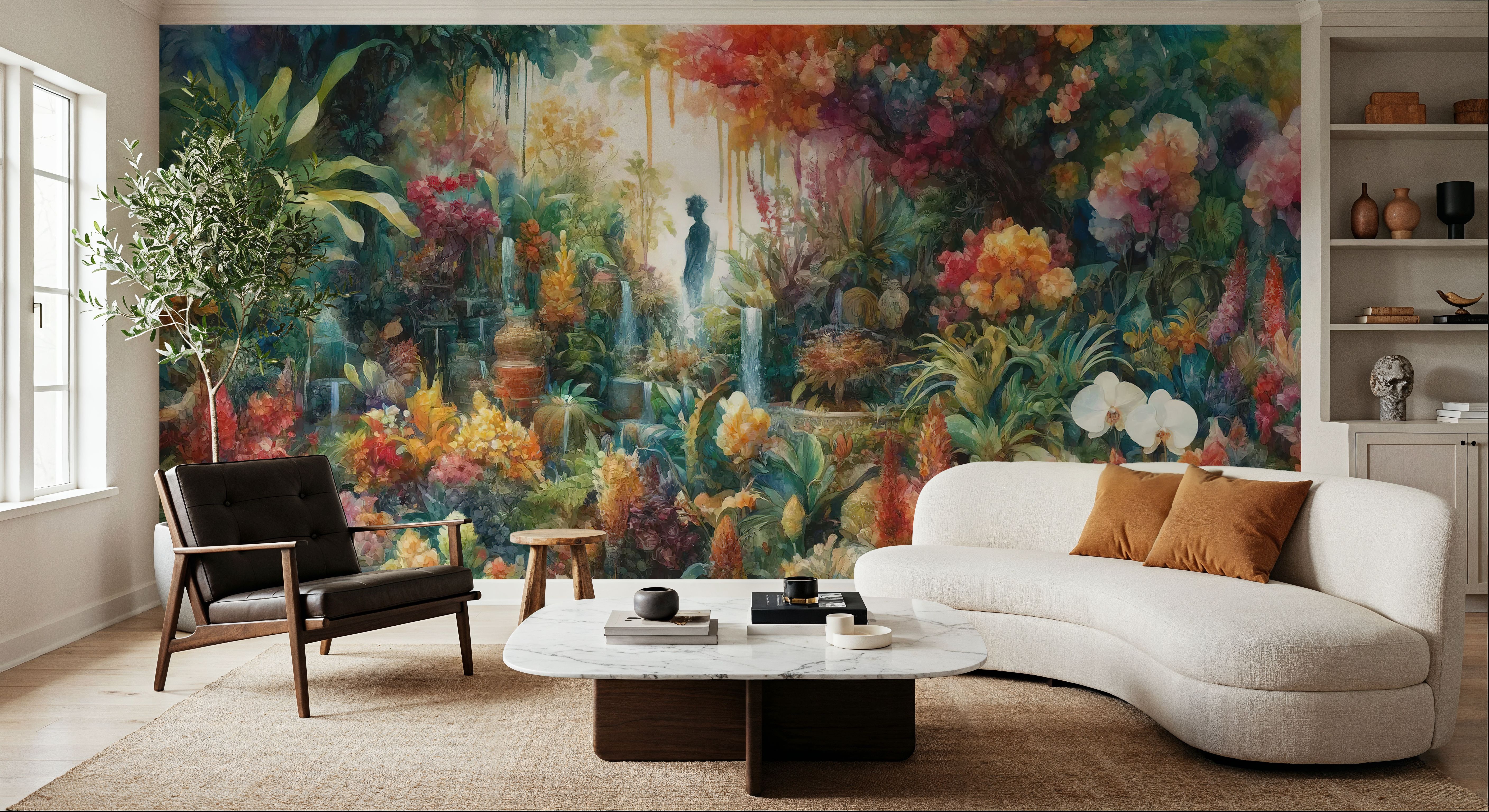 Lush Garden of Eden at Sunrise