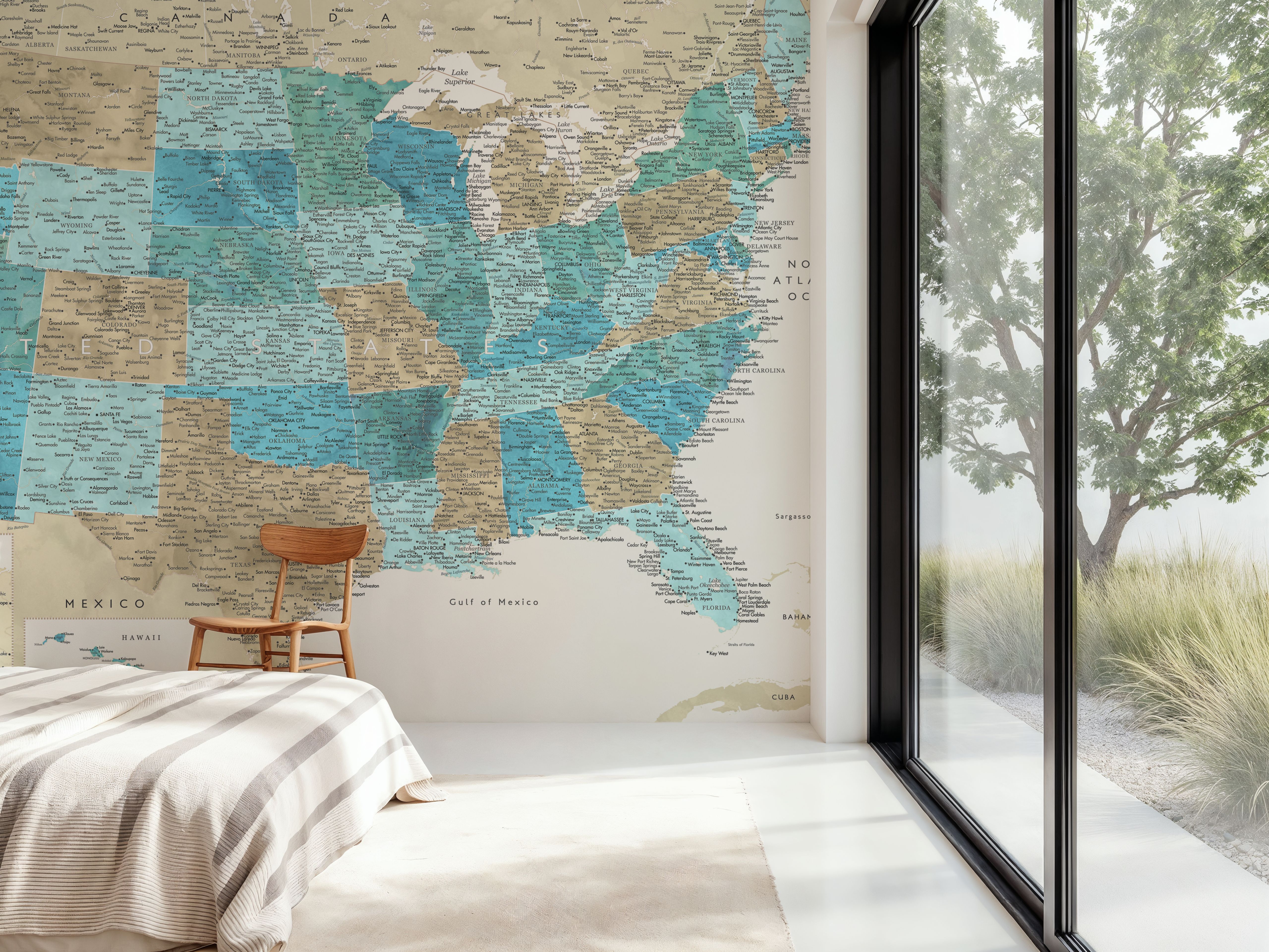 US Map Detailed - Uxia