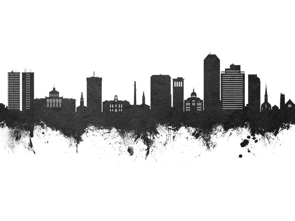 Lexington Kentucky Skyline Black & White