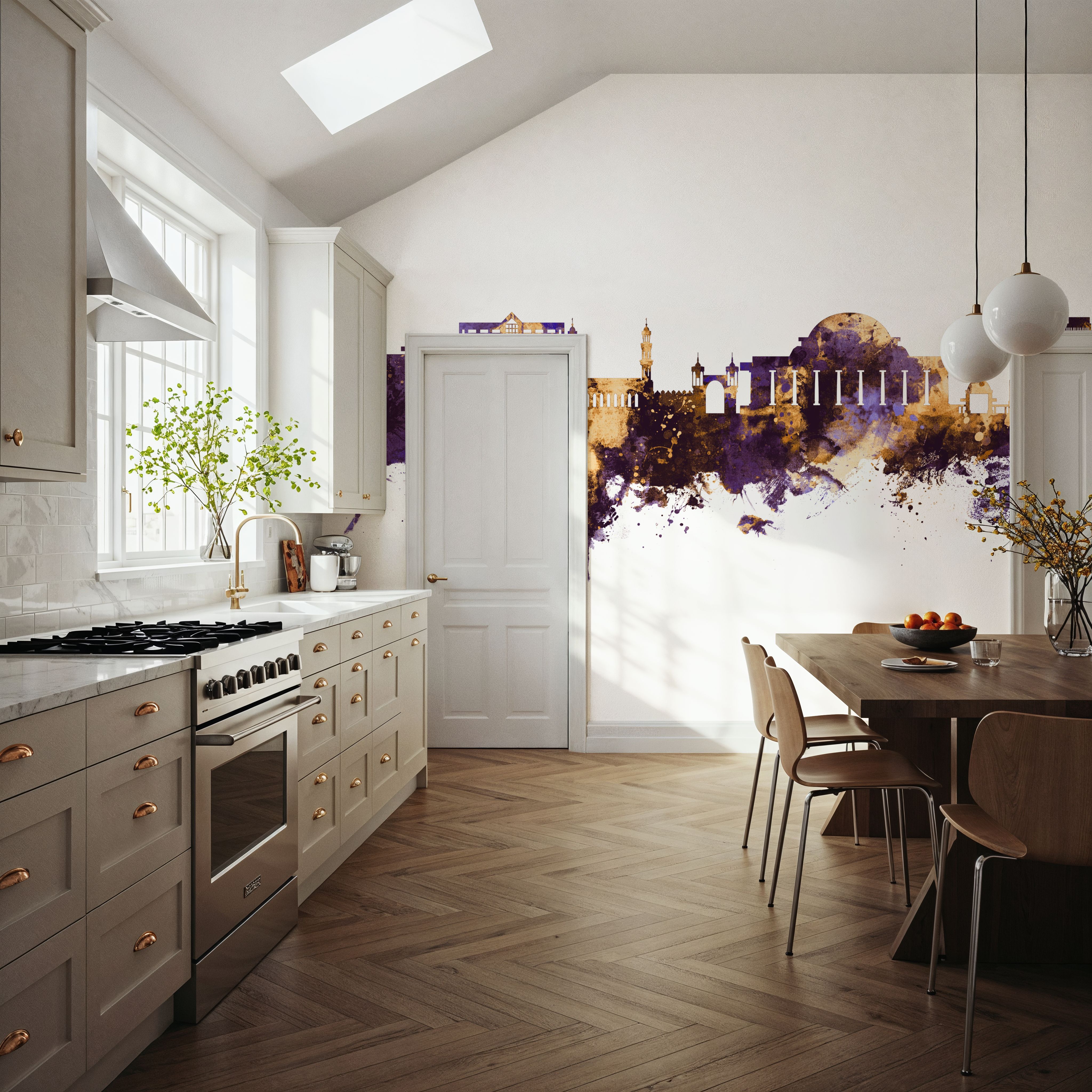 Lilongwe Malawi Skyline Purple & Gold